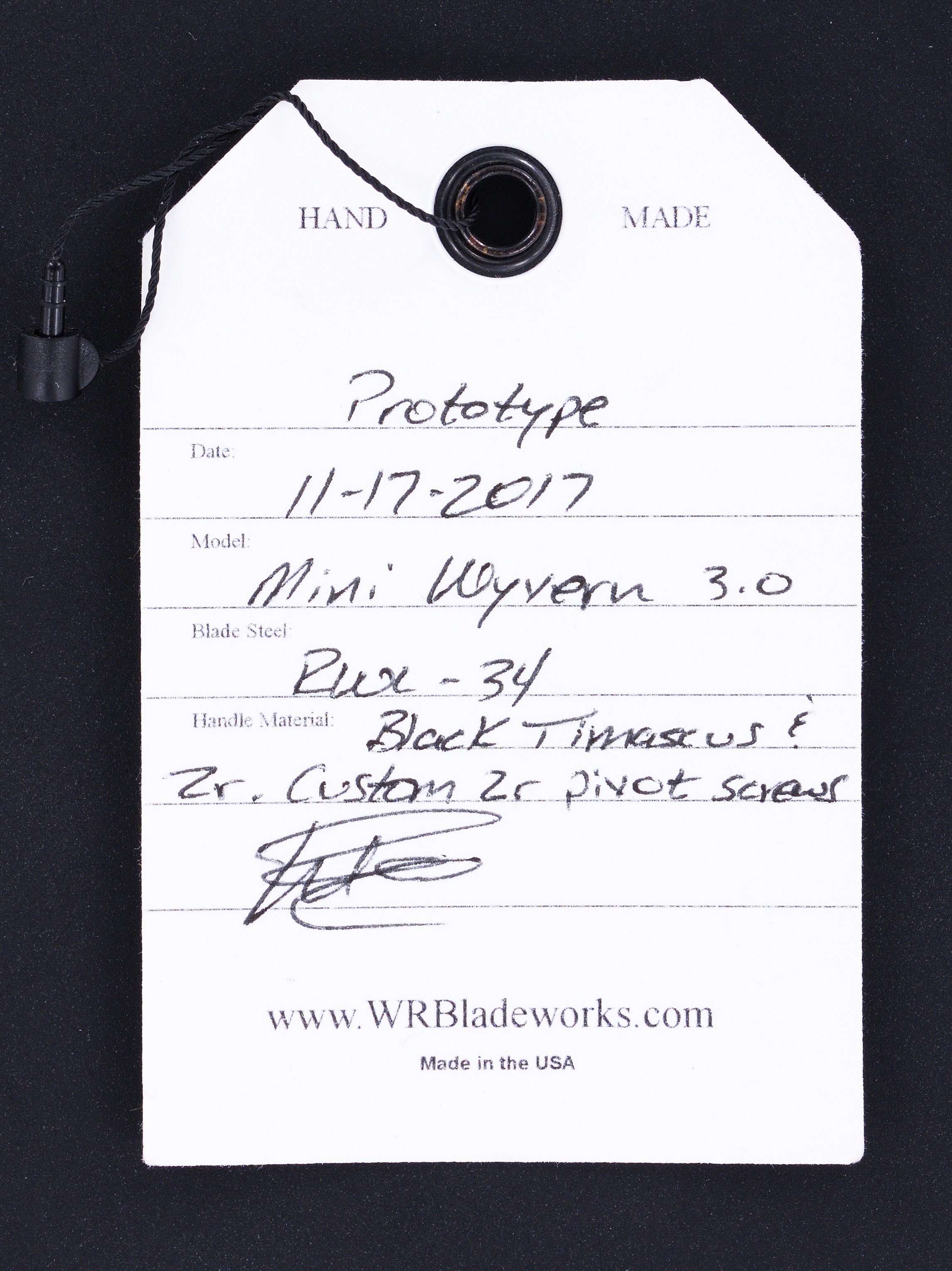 Walter Randolph (WR Bladeworks) Custom Deluxe Mini Wyvern Flipper PROTOTYPE