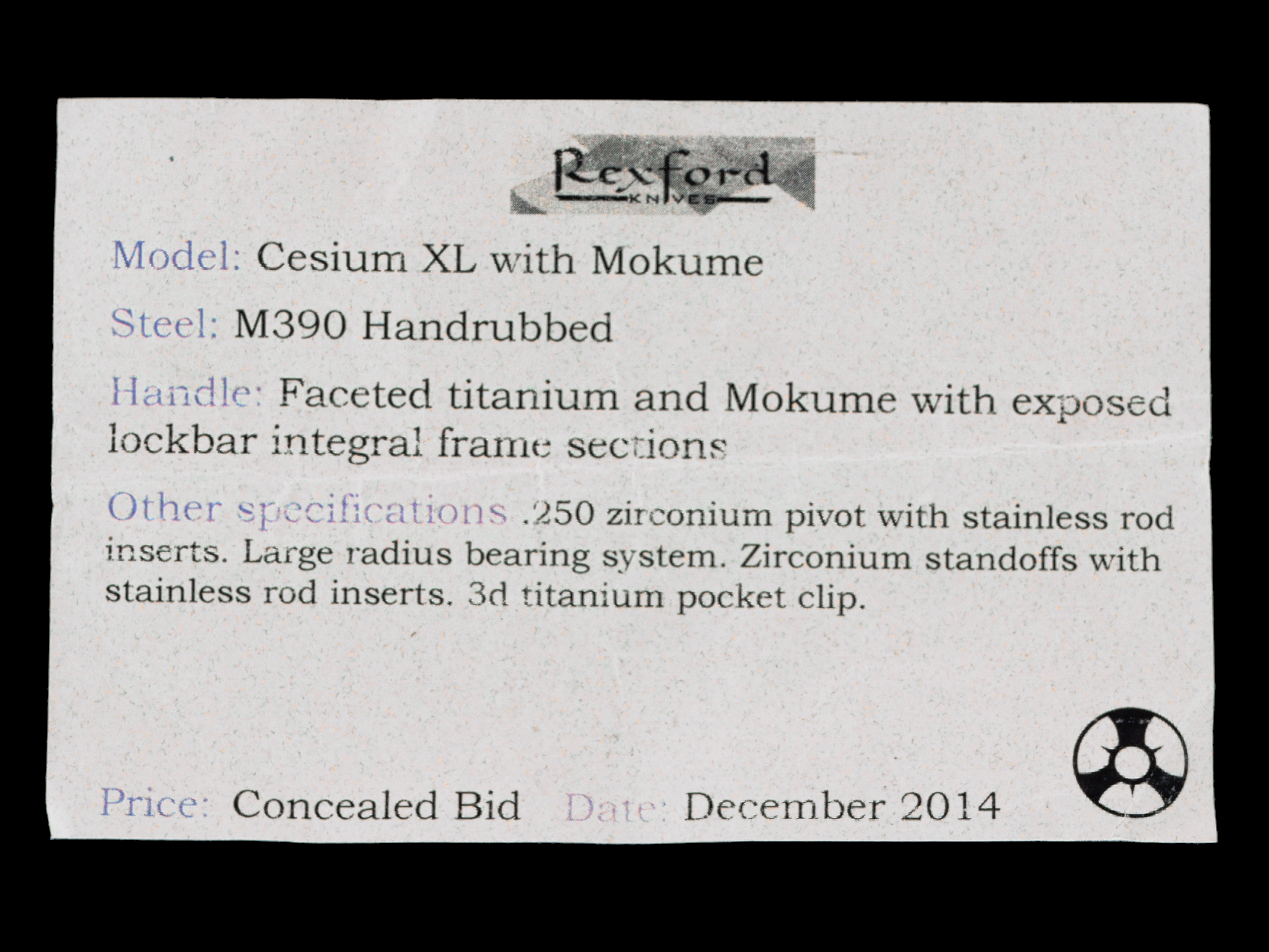 Todd Rexford Custom Deluxe Cesium XL Flipper