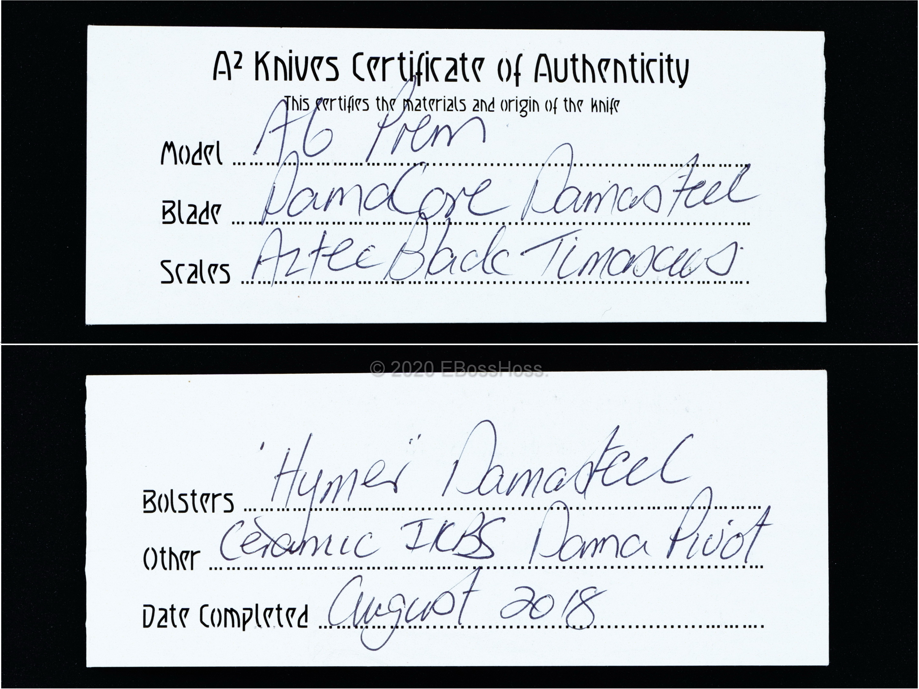 A2 Knives Custom A6 Very Premium Flipper