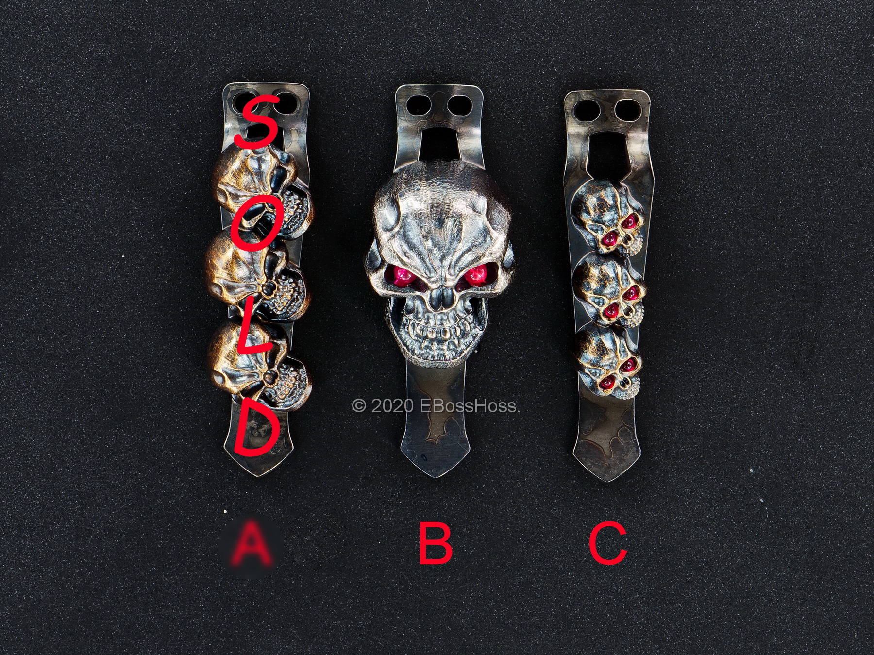 Steel Flame Torch Pocket Clips