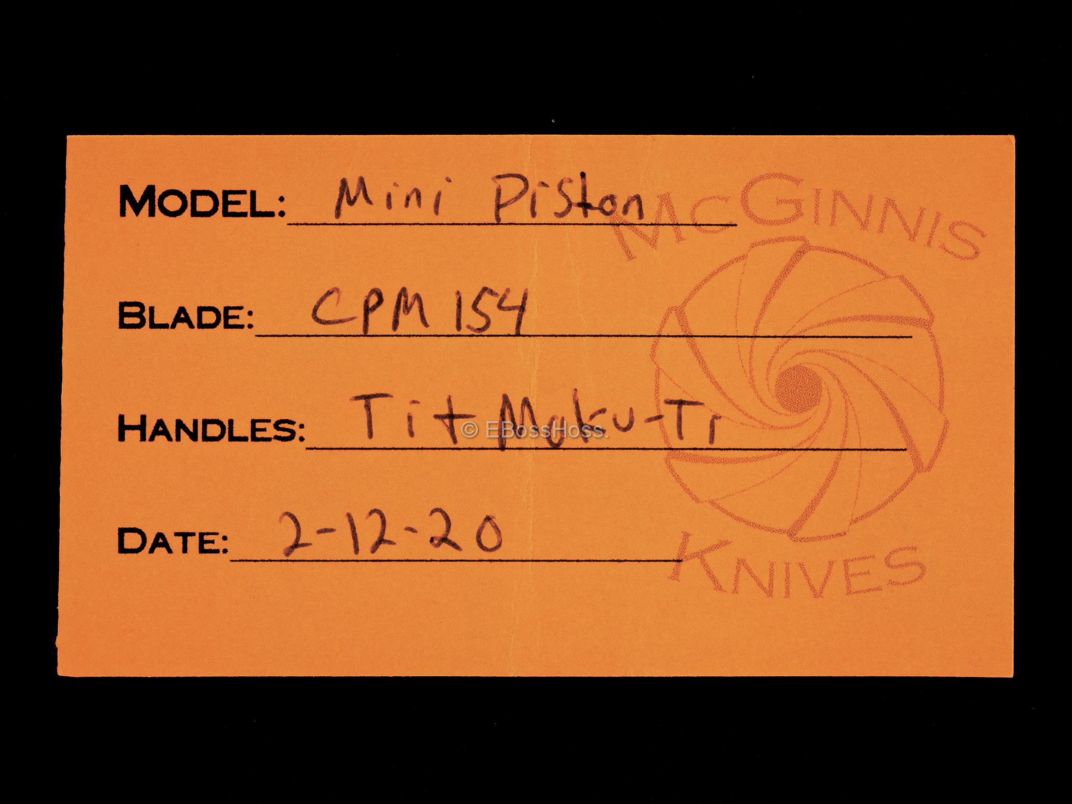 Gerry McGinnis Custom 2020 TKI Moku-Ti Mini Piston Flipper