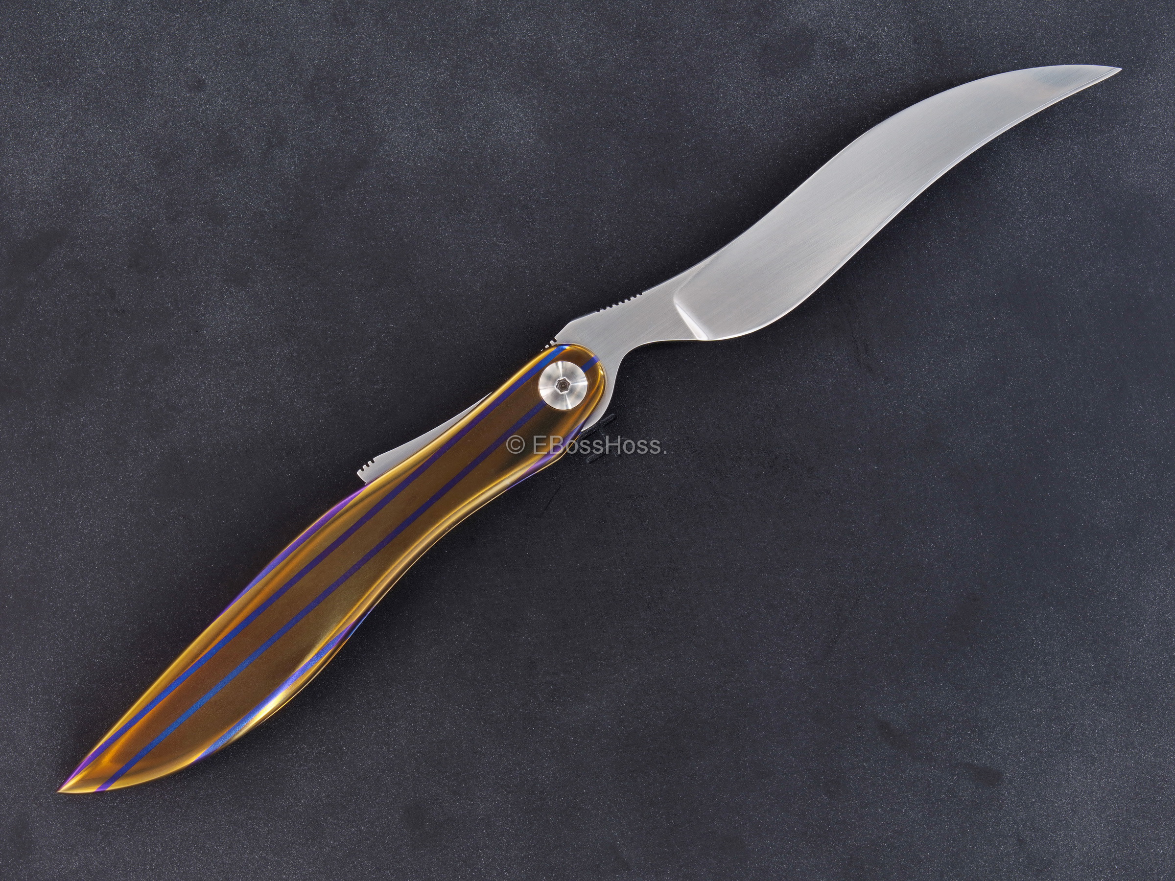 Jim Smyth Custom Timascus Mantis Swinger Straight Razor