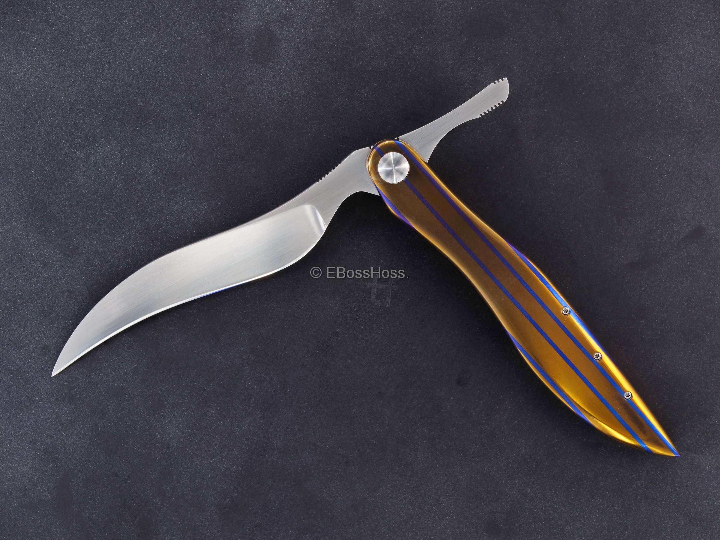 Jim Smyth Custom Timascus Mantis Swinger Straight Razor