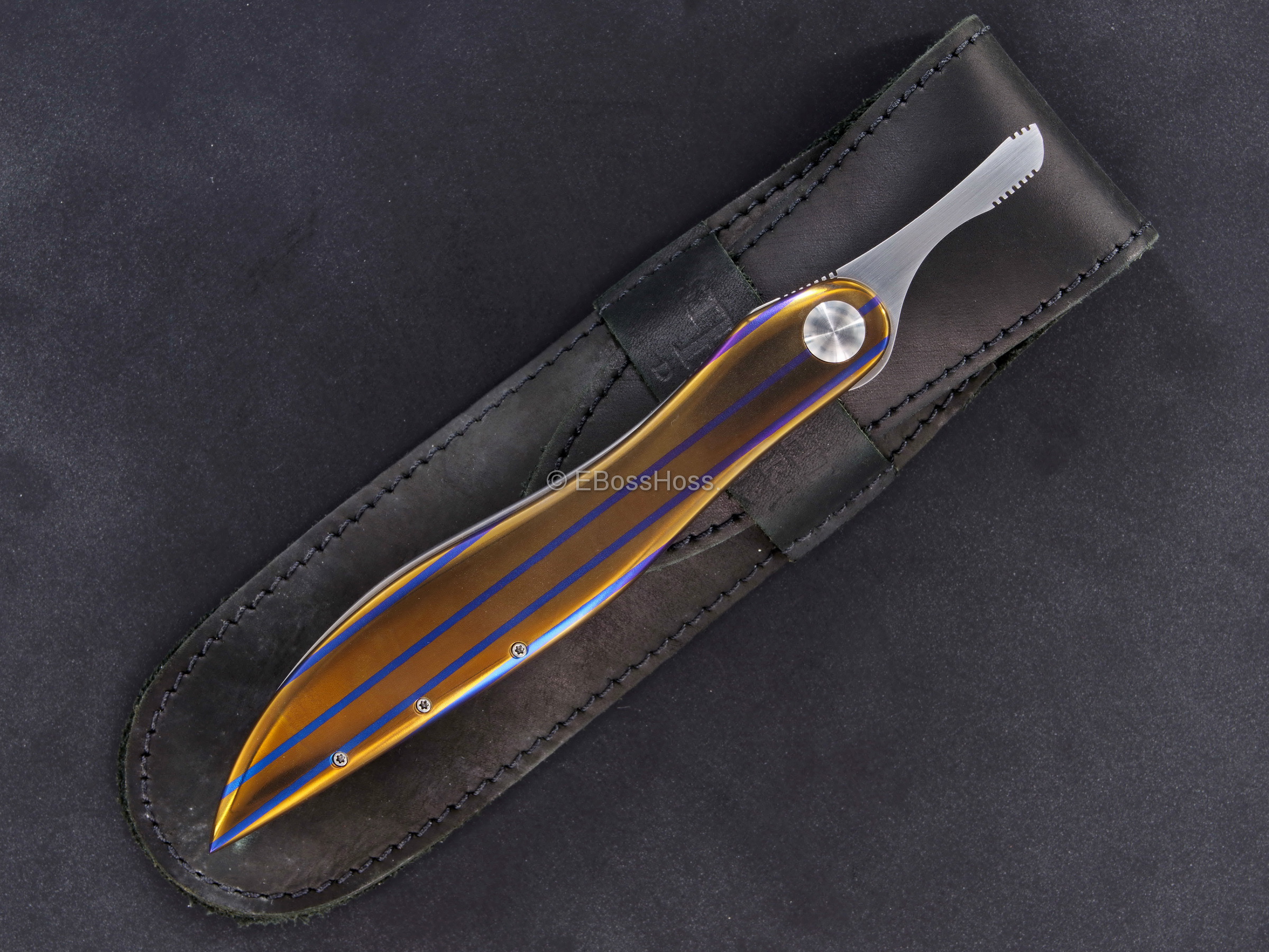 Jim Smyth Custom Timascus Mantis Swinger Straight Razor
