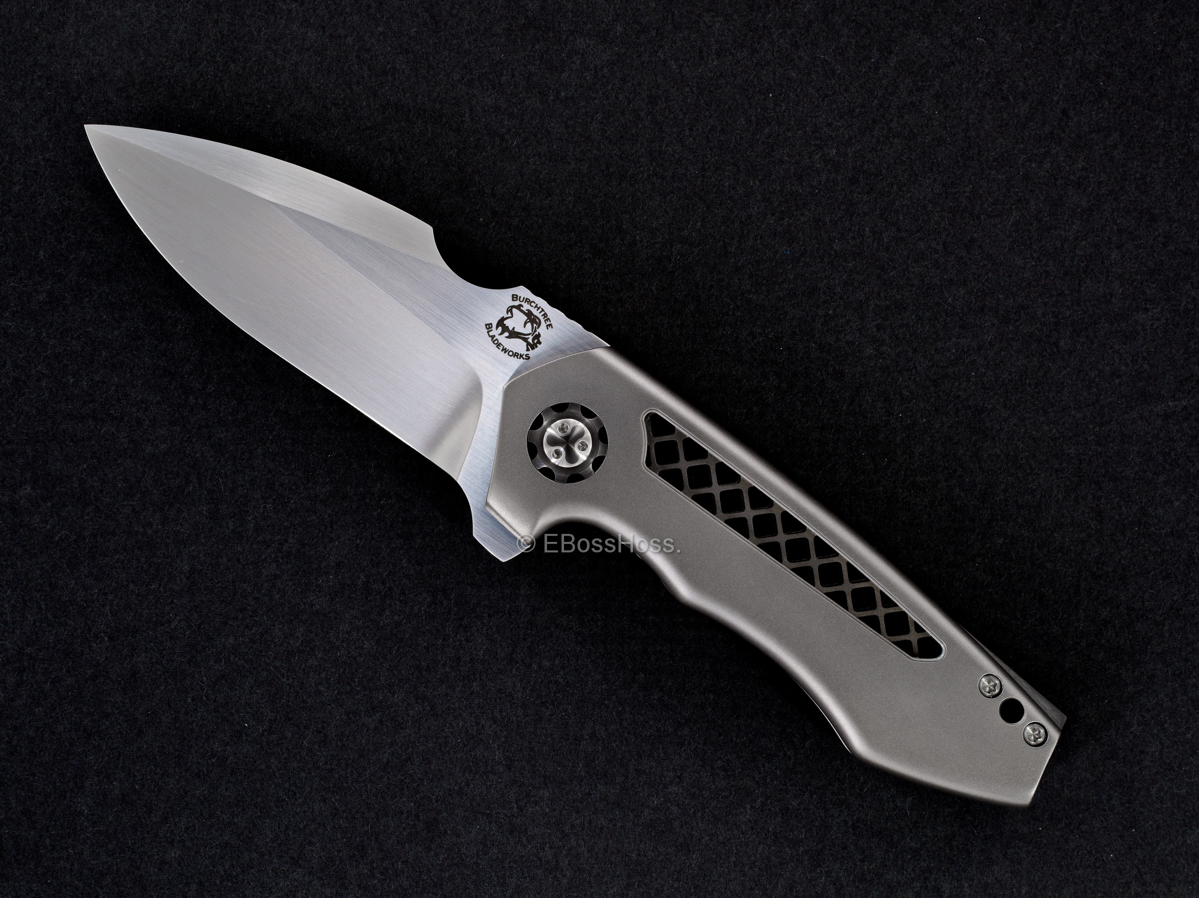 Michael Burch (Burchtree Bladeworks) Custom Vented Dromos Inset Lock Flipper