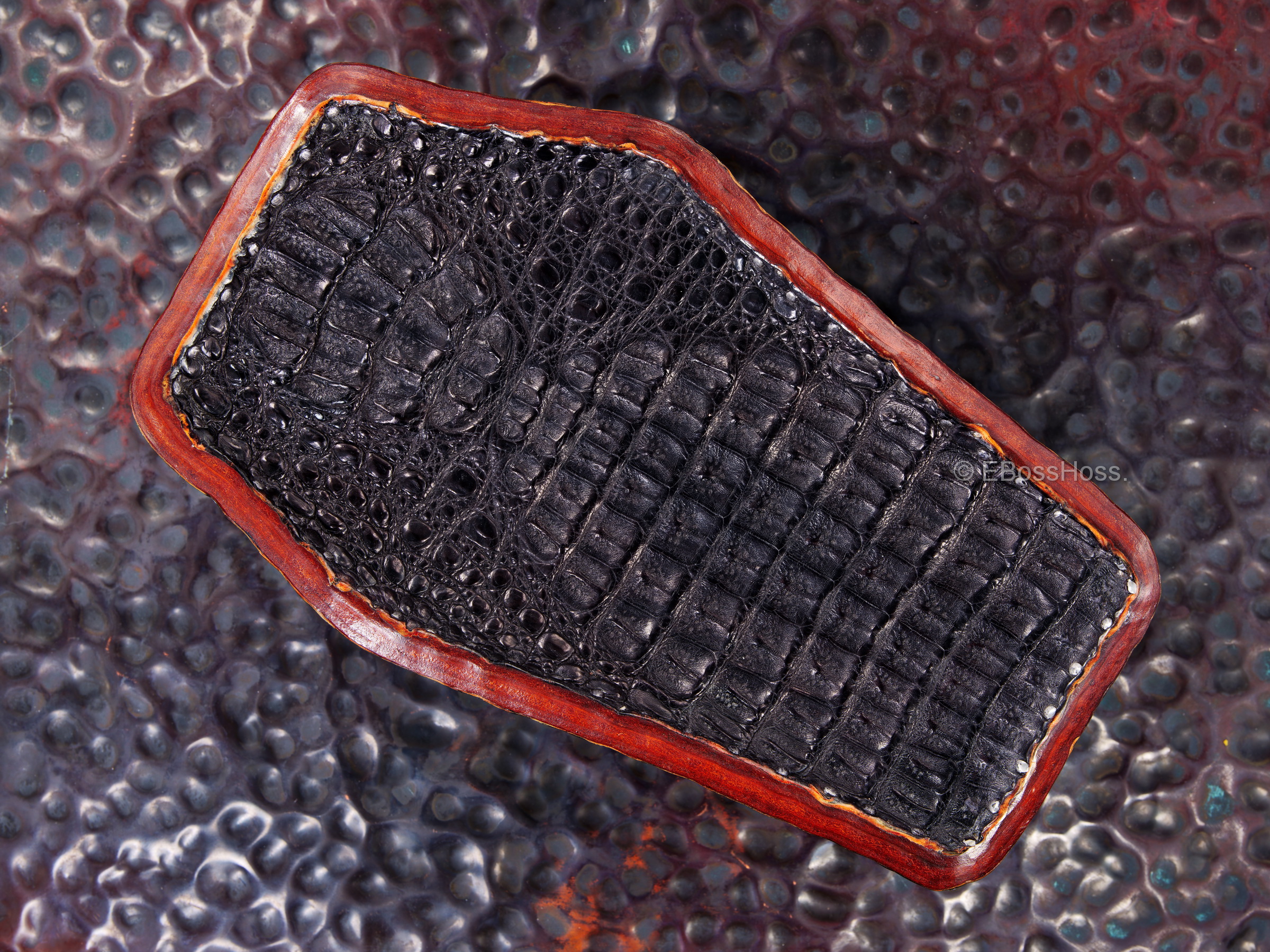 Starlingear Hand-made Alligator Coffin Box with Gator Hinges by Greg Everett, Leathersmith