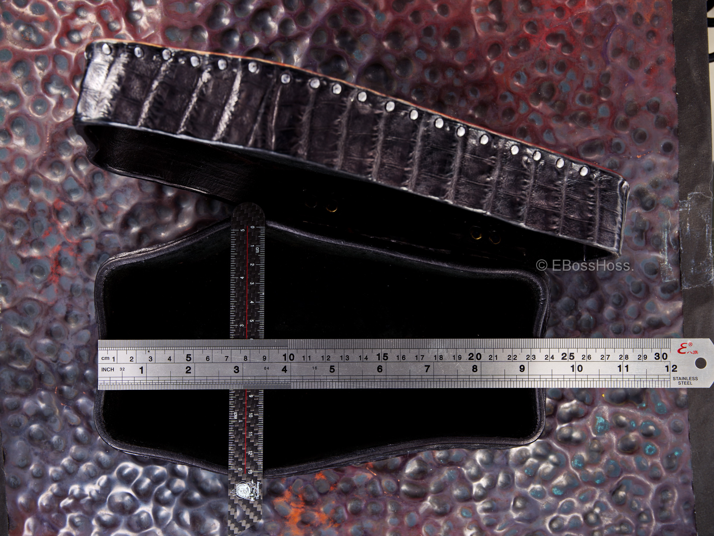 Starlingear Hand-made Alligator Coffin Box with Gator Hinges by Greg Everett, Leathersmith