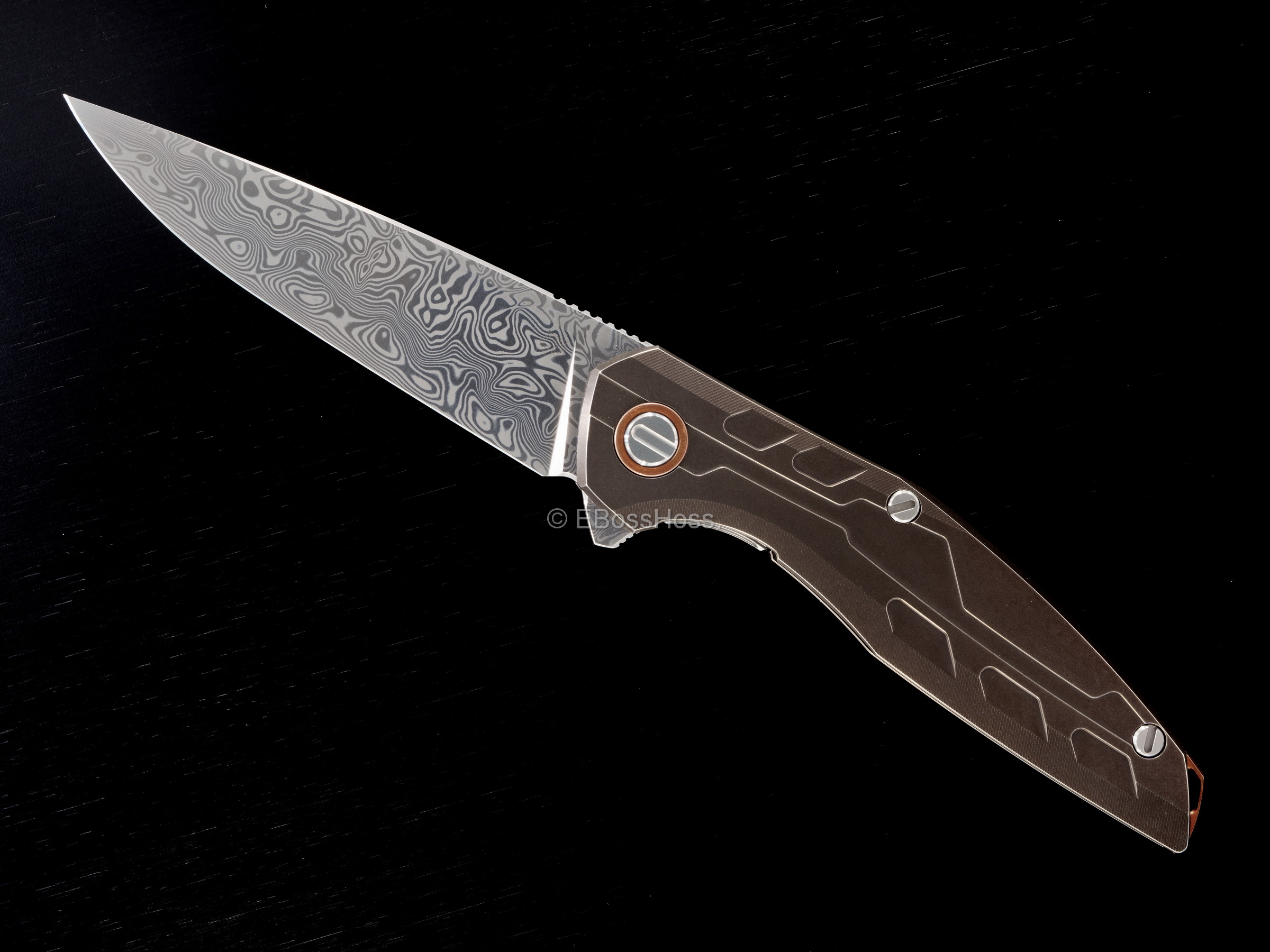 Sergey Shirogorov Custom Division Model 111 TI Bronze Flipper