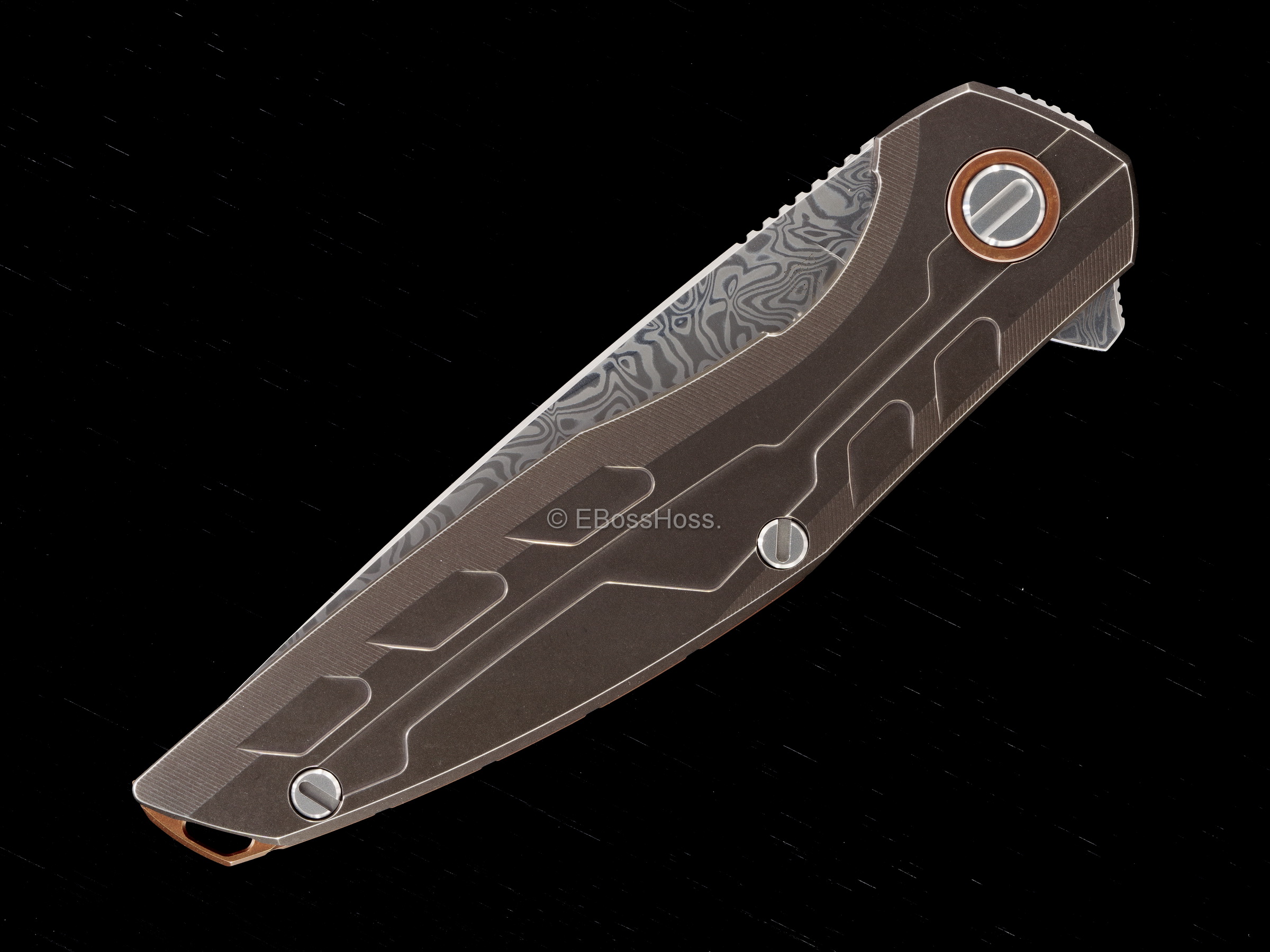 Sergey Shirogorov Custom Division Model 111 TI Bronze Flipper
