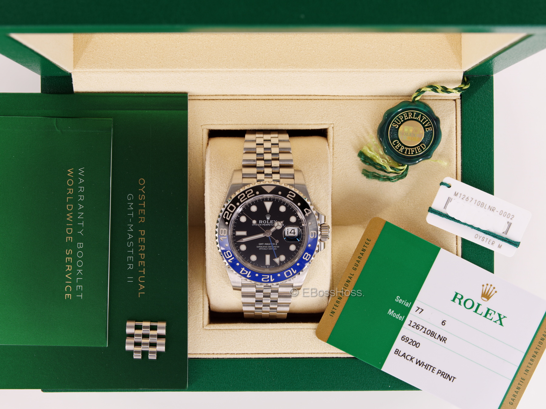 Rolex GMT Master II Batman Jubilee - 126710BLNR