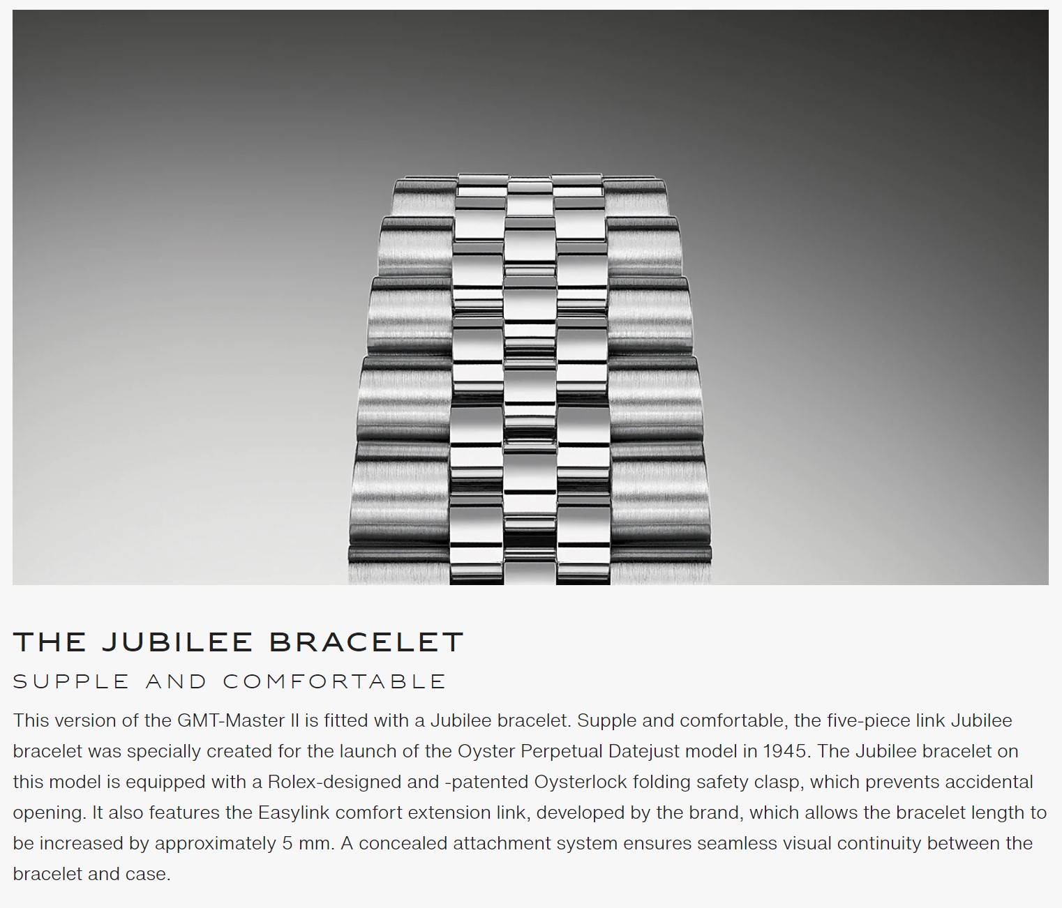 Rolex GMT Master II Batman Jubilee - 126710BLNR