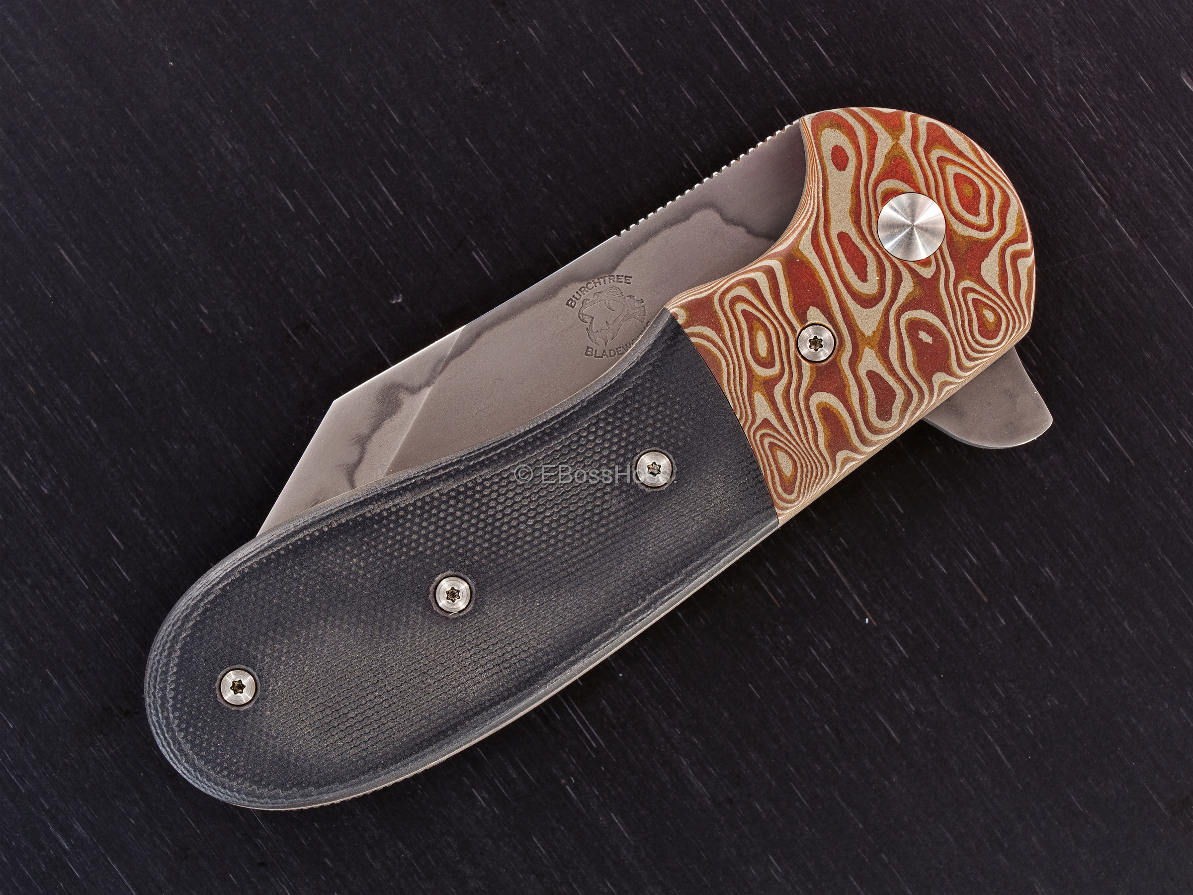 Michael Burch (Burchtree Bladeworks) Custom Clipped Dao Framelock Flipper