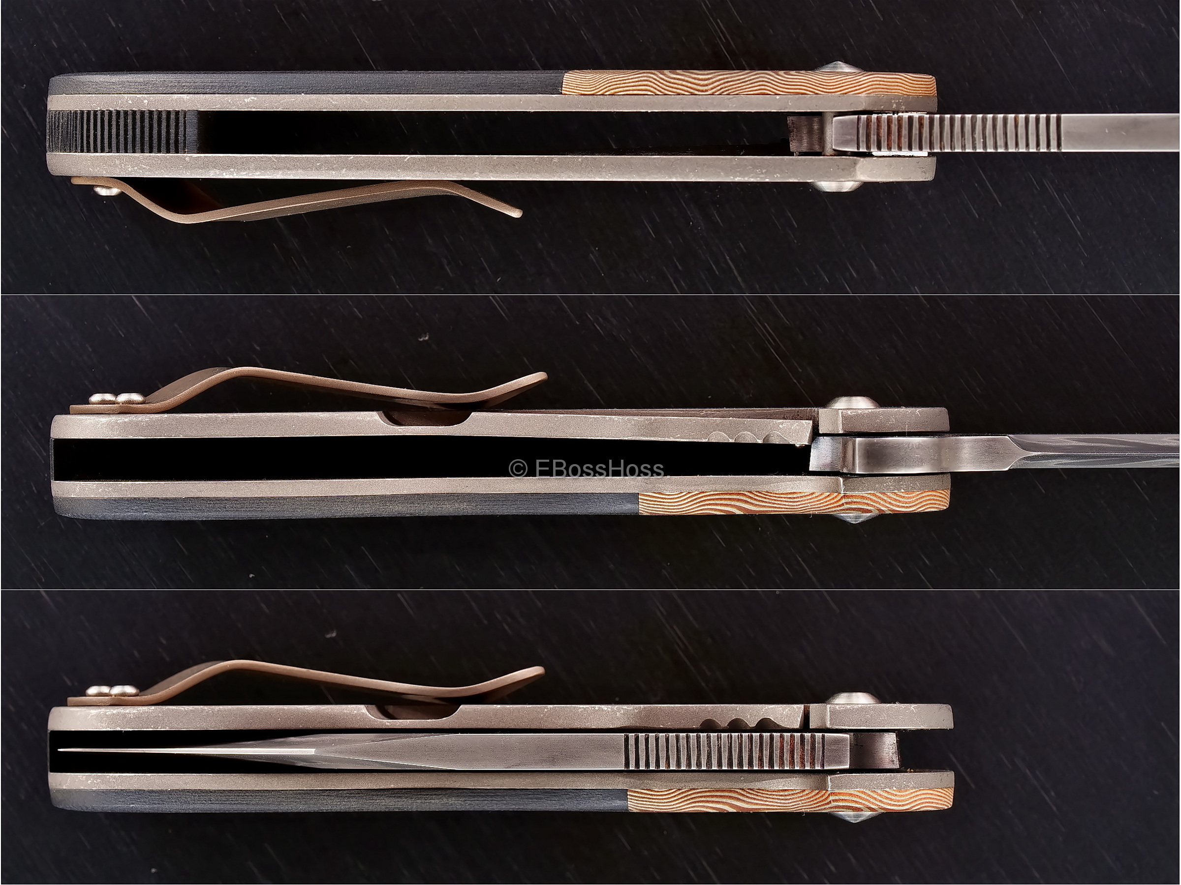 Michael Burch (Burchtree Bladeworks) Custom Clipped Dao Framelock Flipper