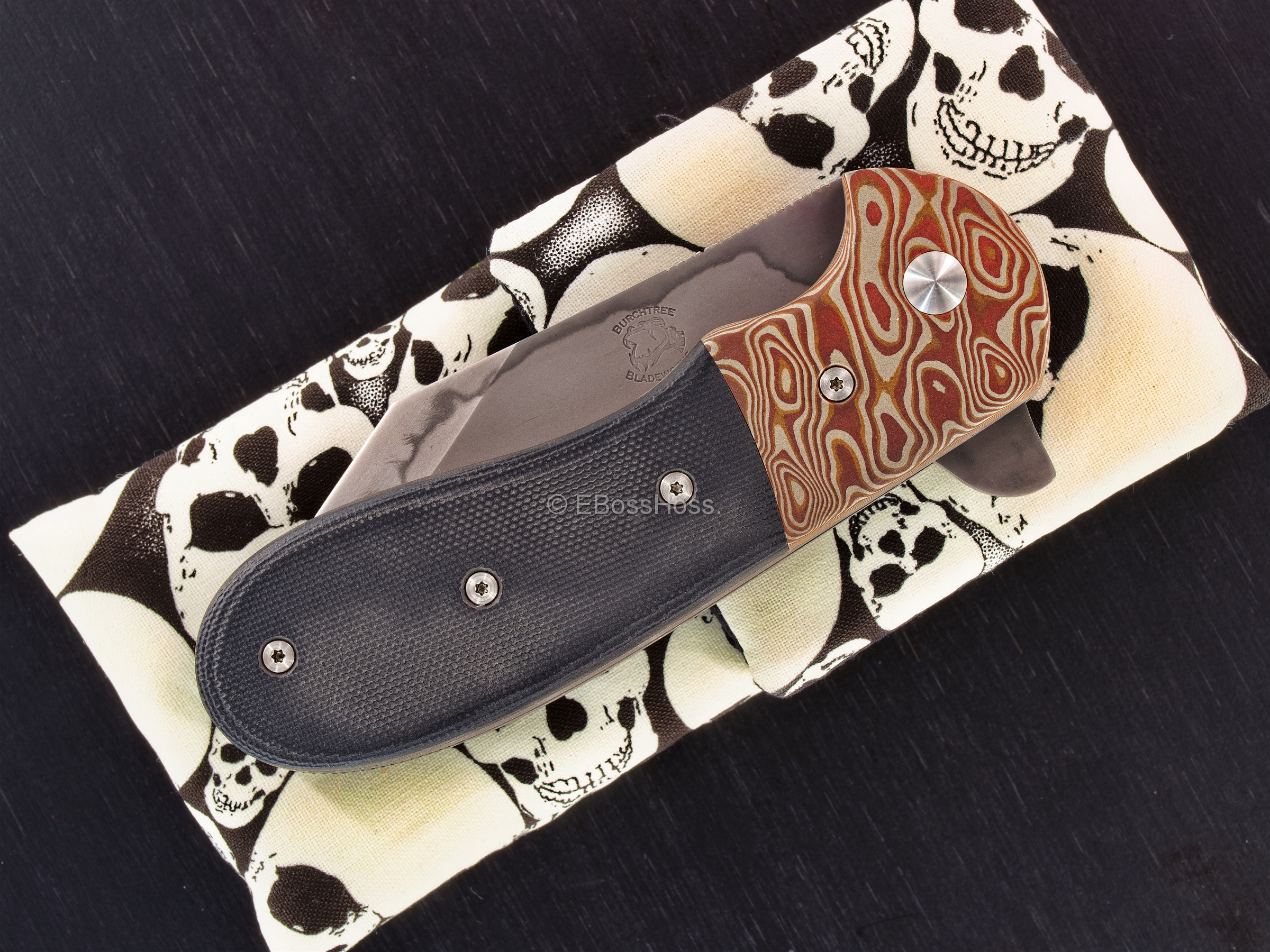 Michael Burch (Burchtree Bladeworks) Custom Clipped Dao Framelock Flipper