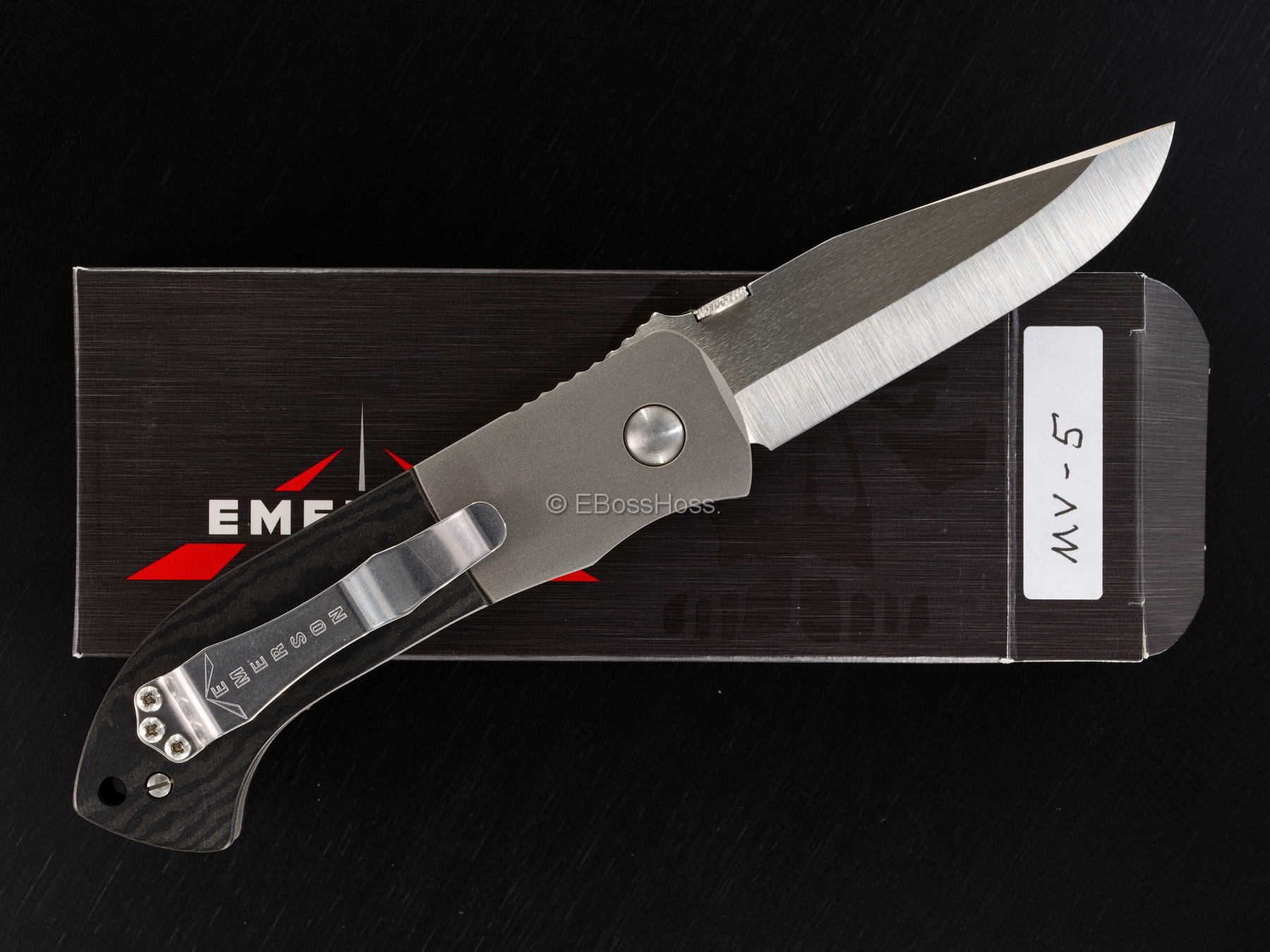 Ernie Emerson Custom MV-5 (aka Viper 5) in Black Richlite