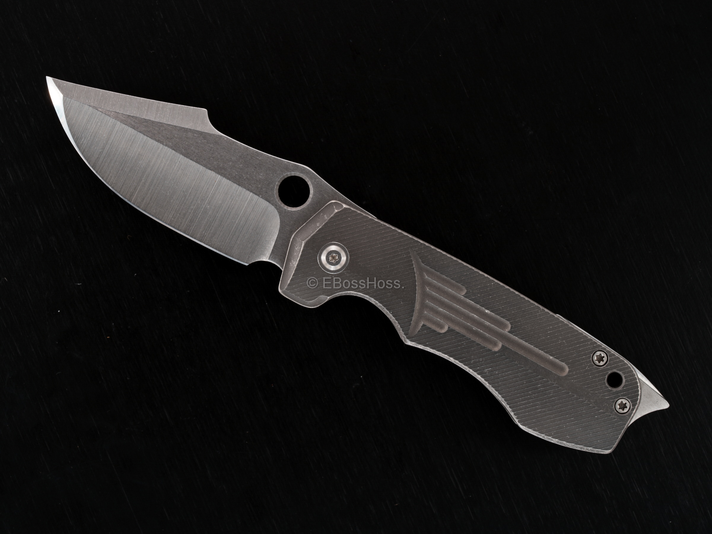 JB Stout Custom Blood and Thunder Framelock Flicker