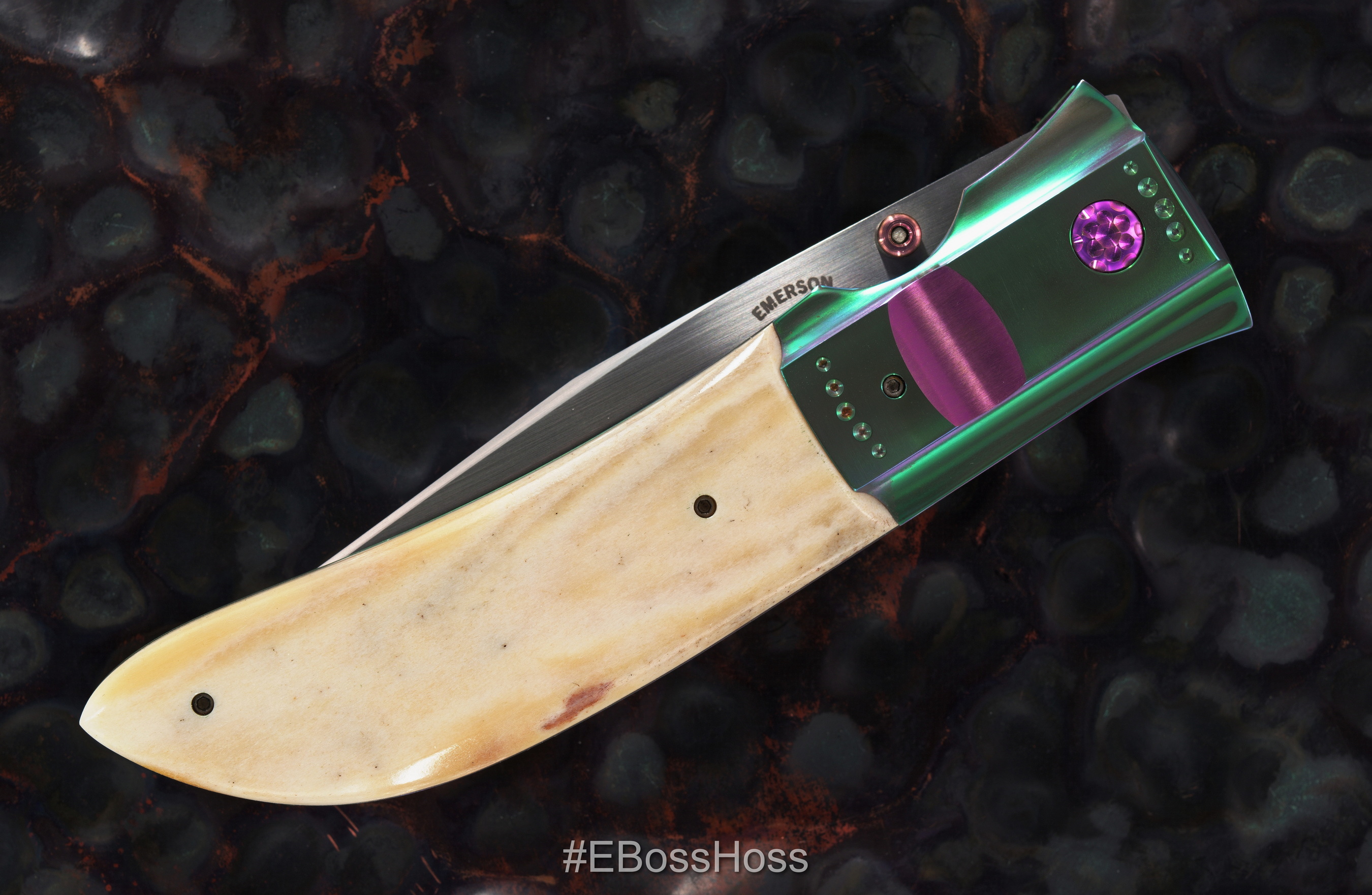 Ernie Emerson Custom Bolstered Halfmoon Pre-Prototype A116 ''Missing Link''