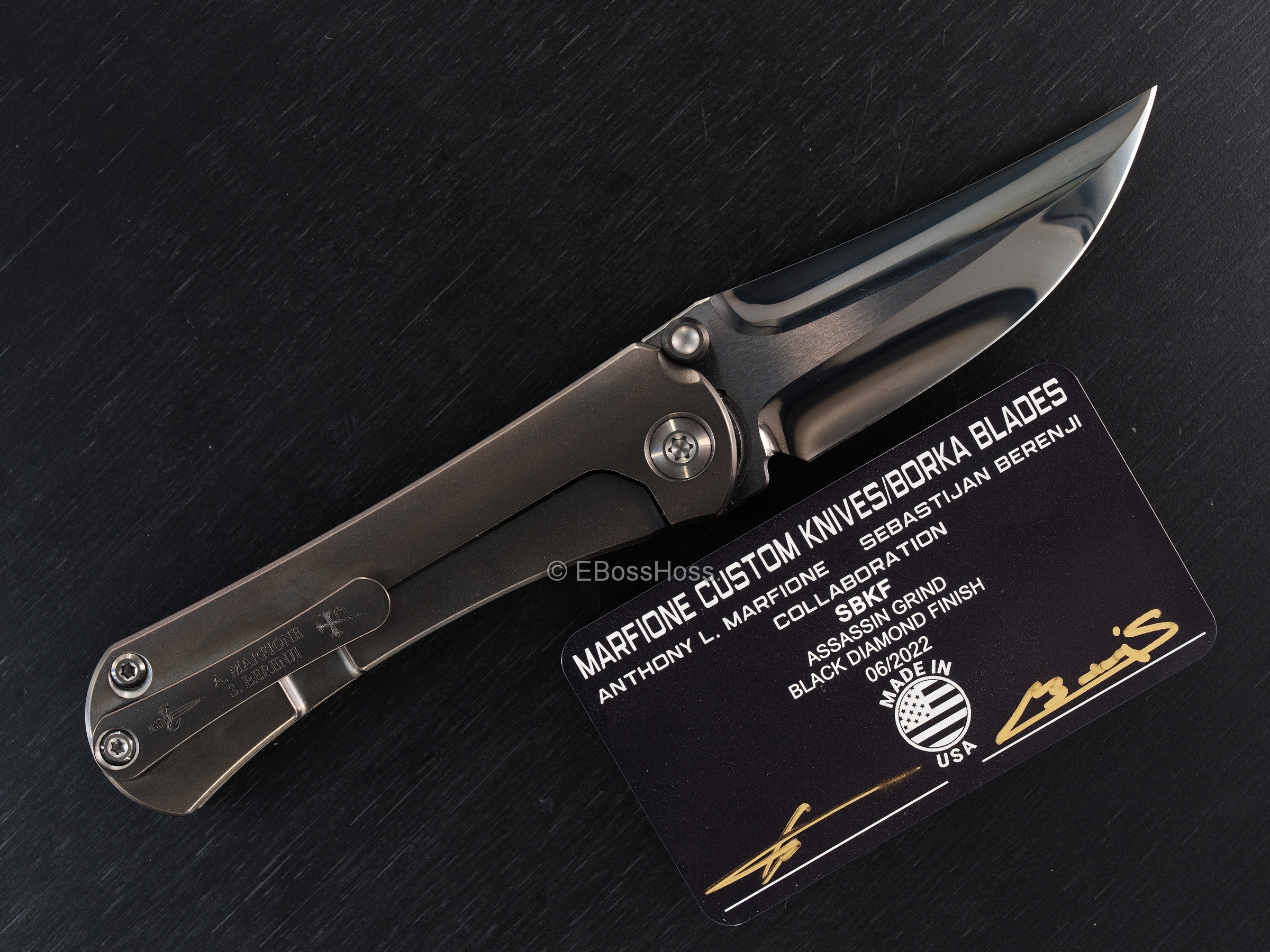 Marfione Custom Knives / Borka Blades Black Diamond SBKF Collaboration