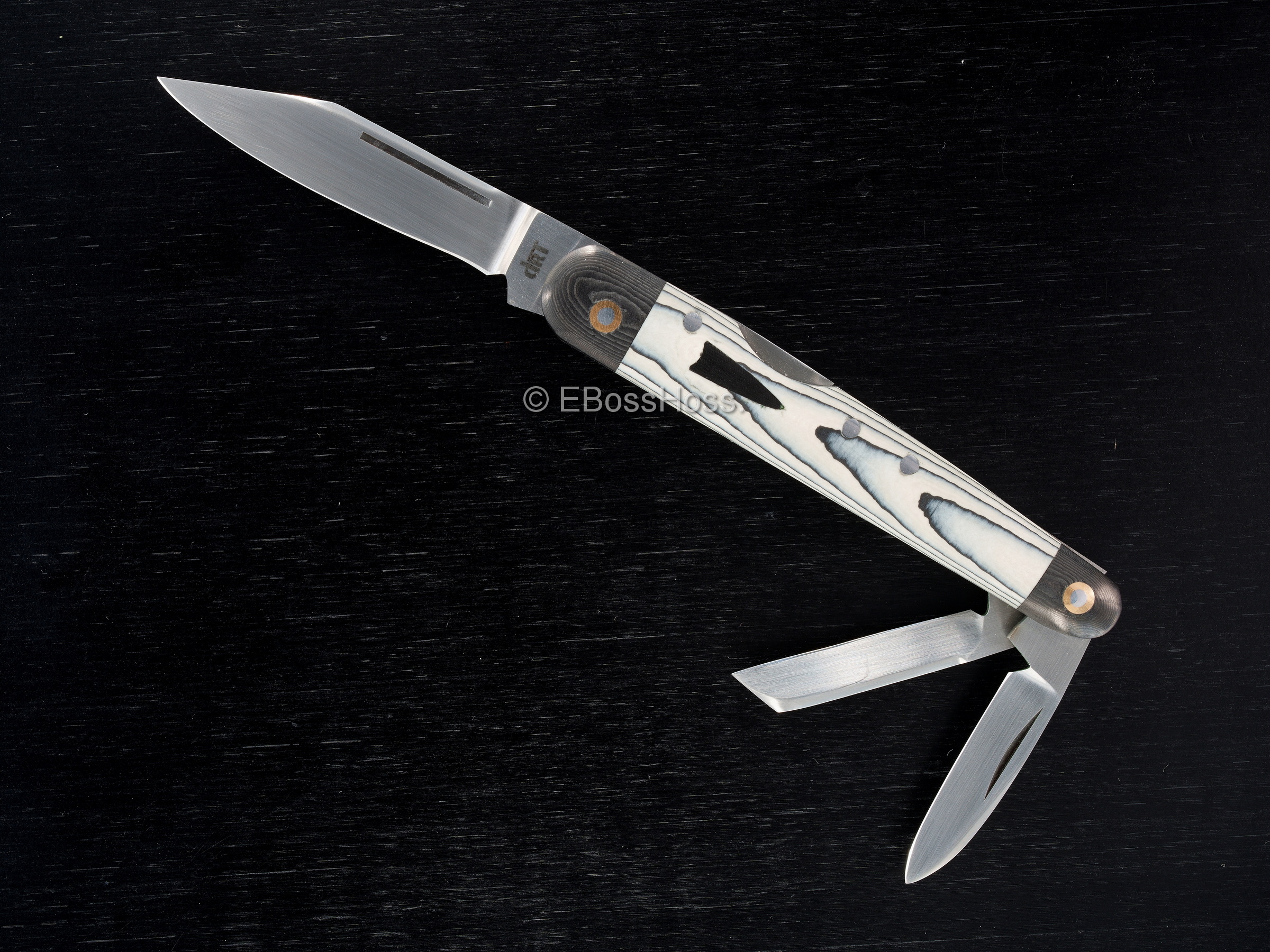 Dr T Knives / David Taber Custom Carboquartz Lockback Whittler