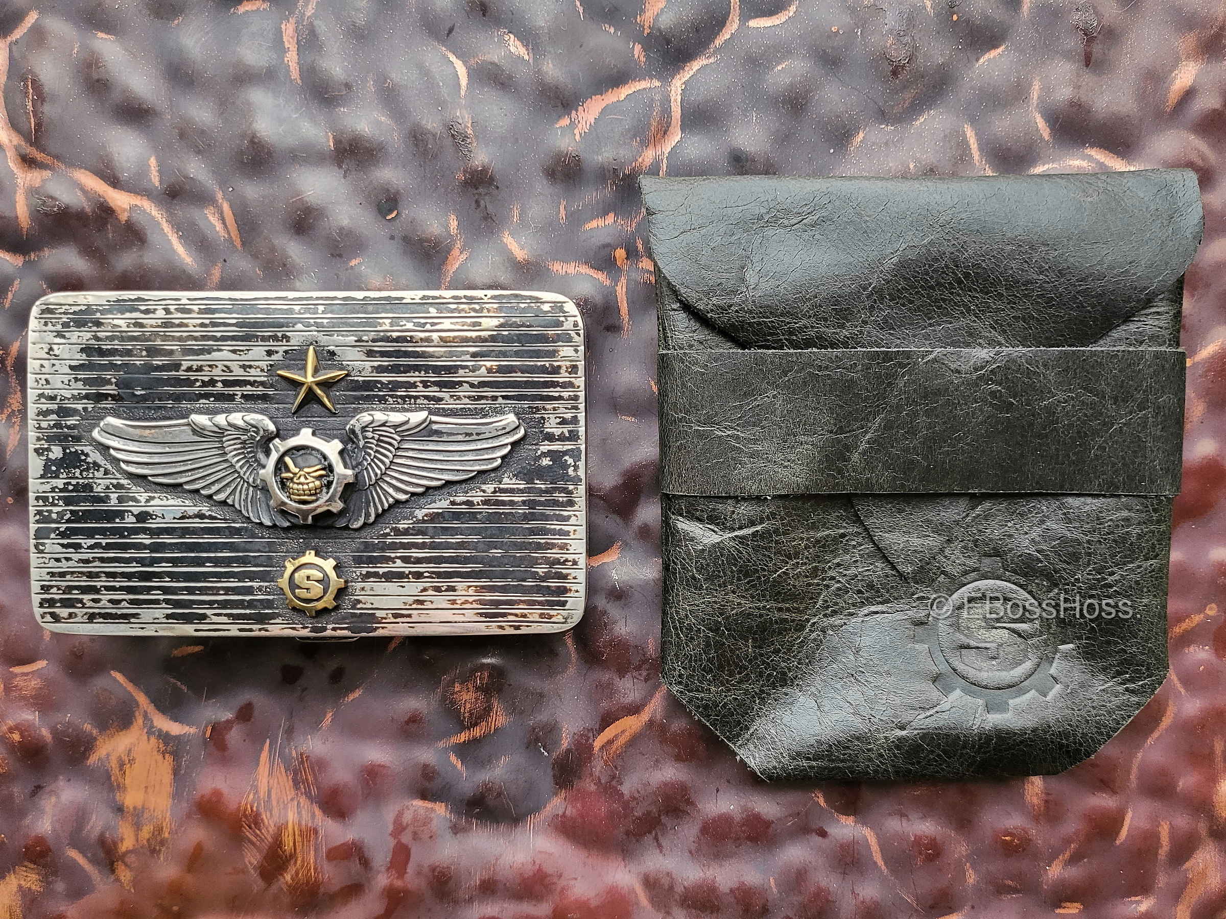 Starlingear Custom ''Personal Collection'' Sterling Silver Cigarette Box by Ryk Maverick