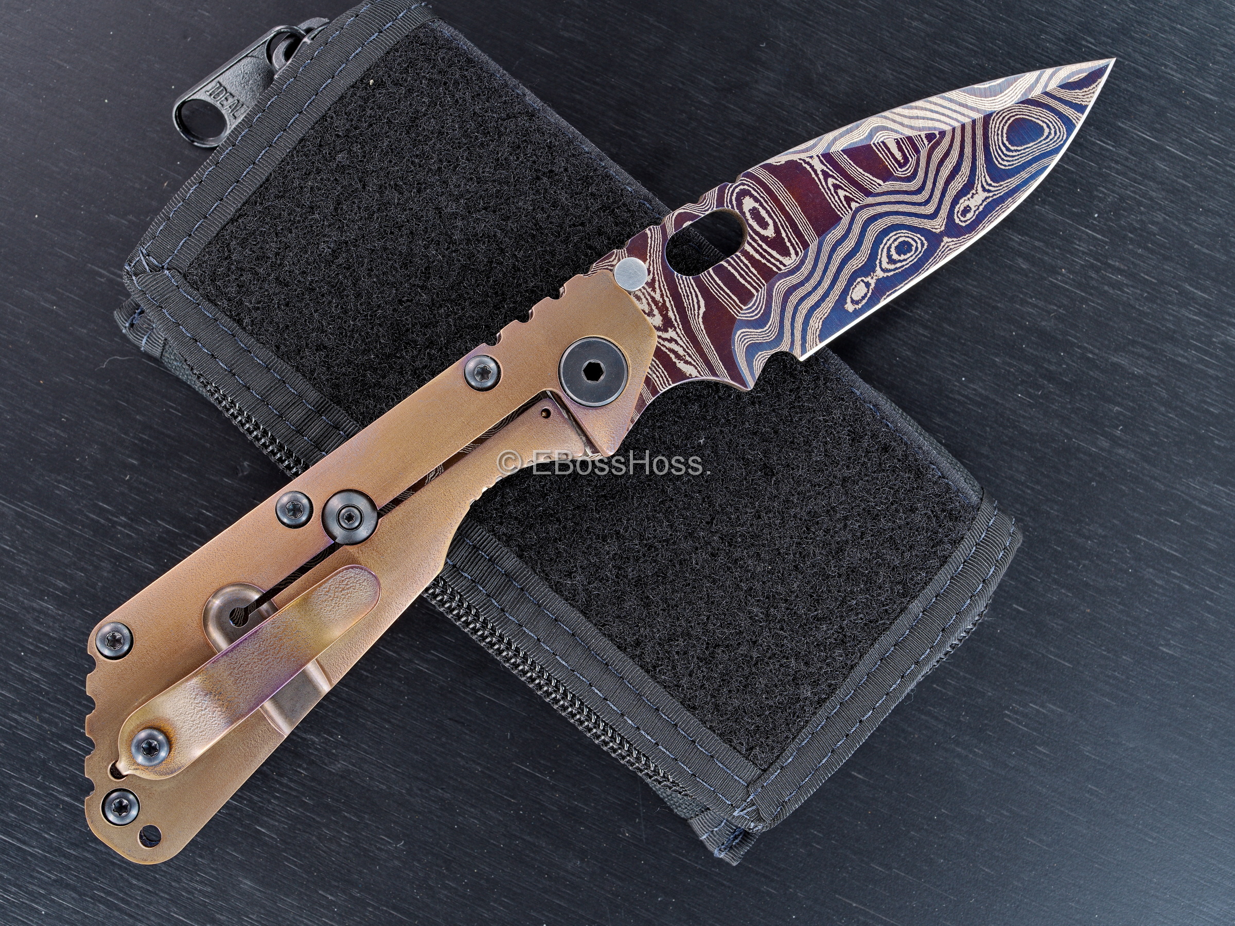 Mick Strider Custom (MSC) Cobalt-Damascus SMF
