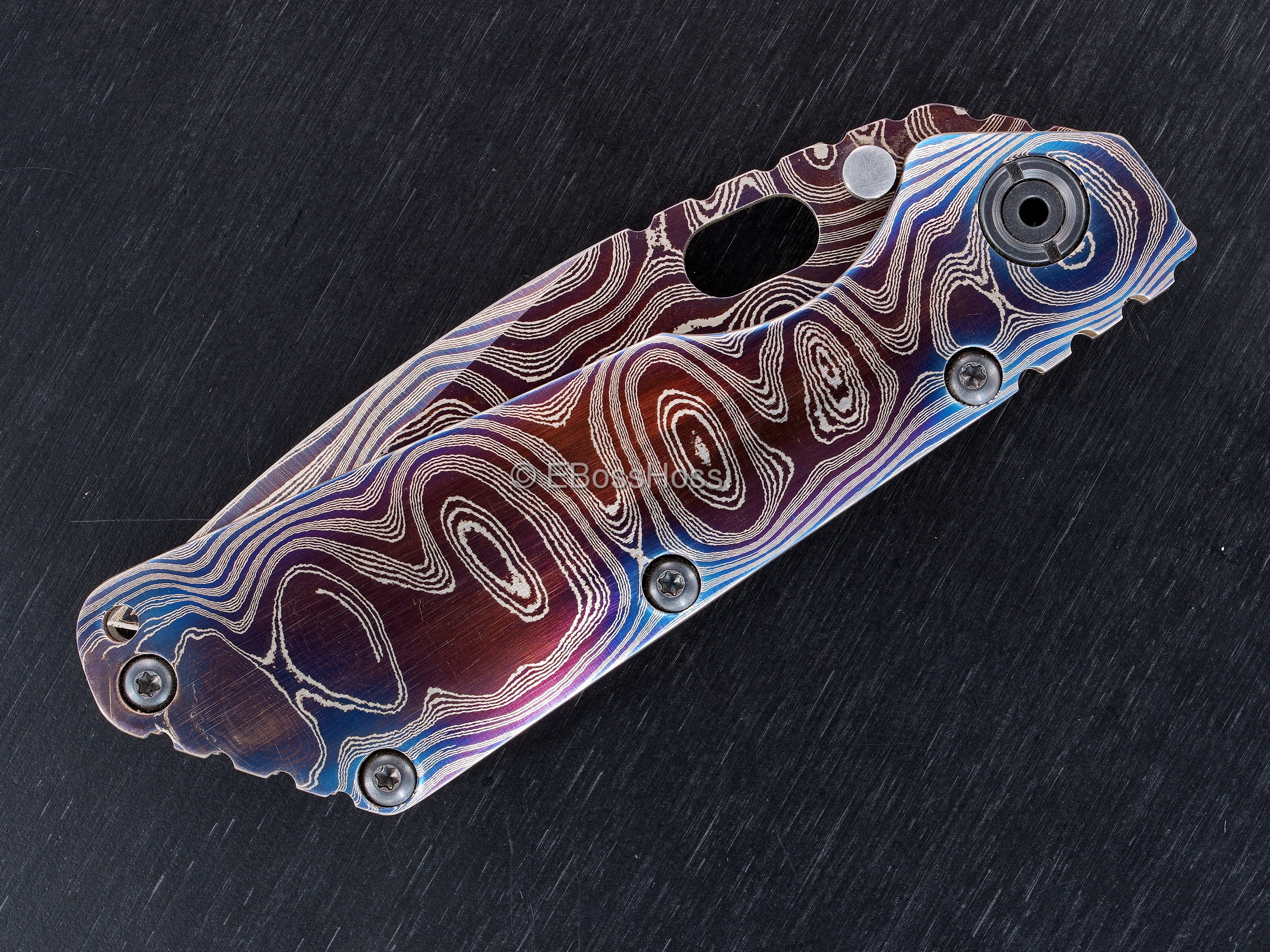 Mick Strider Custom (MSC) Cobalt-Damascus SMF