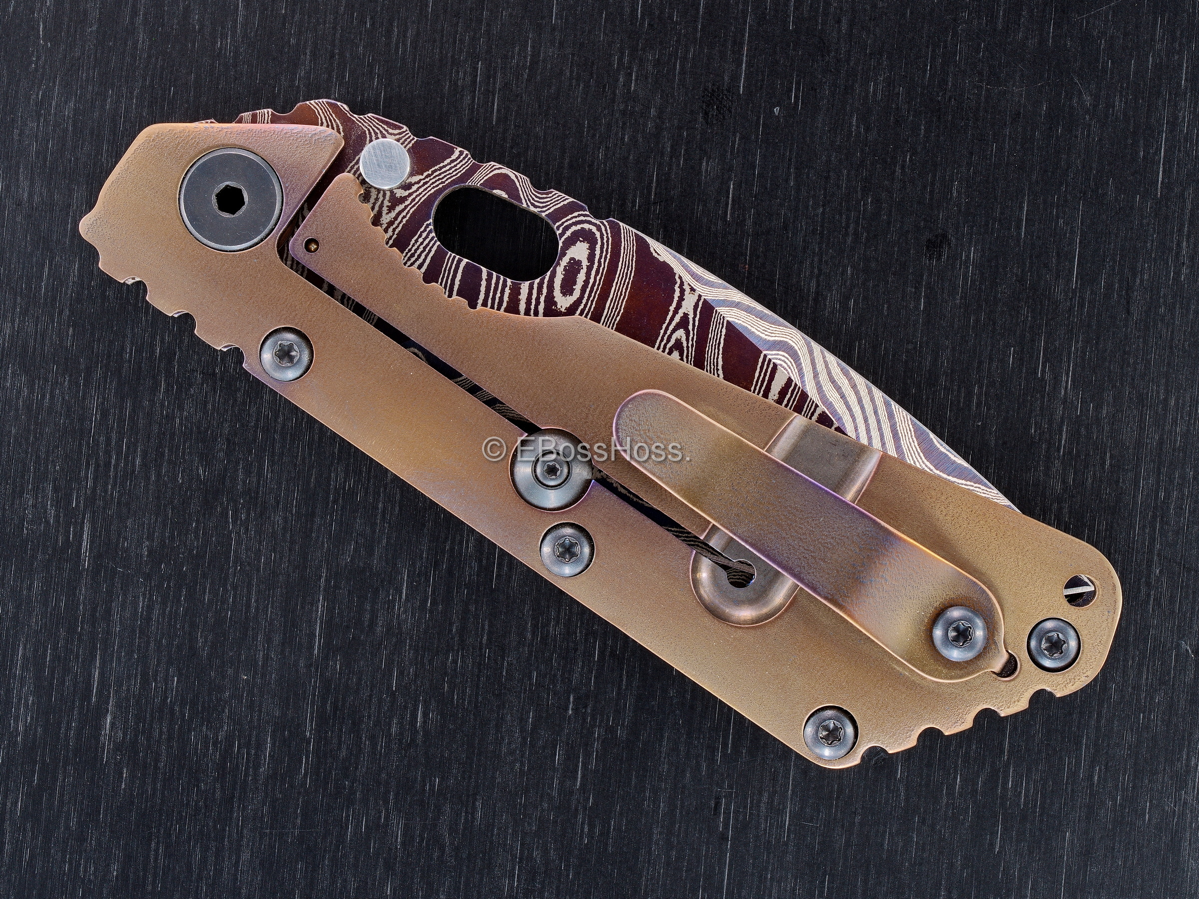 Mick Strider Custom (MSC) Cobalt-Damascus SMF