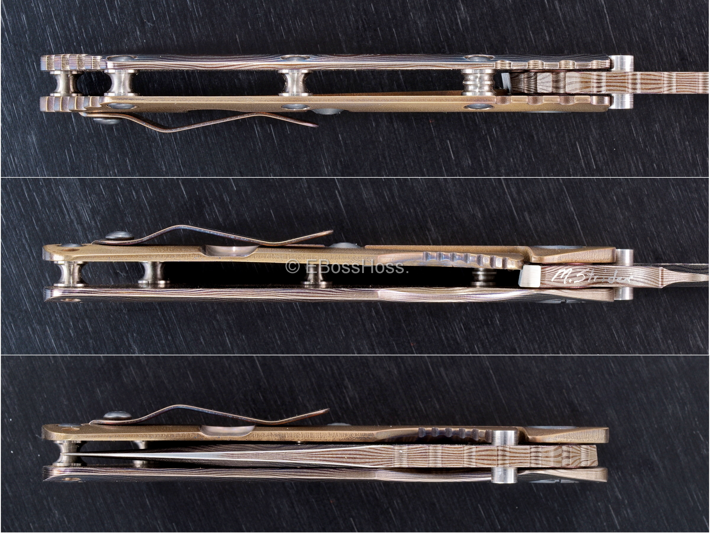 Mick Strider Custom (MSC) Cobalt-Damascus SMF