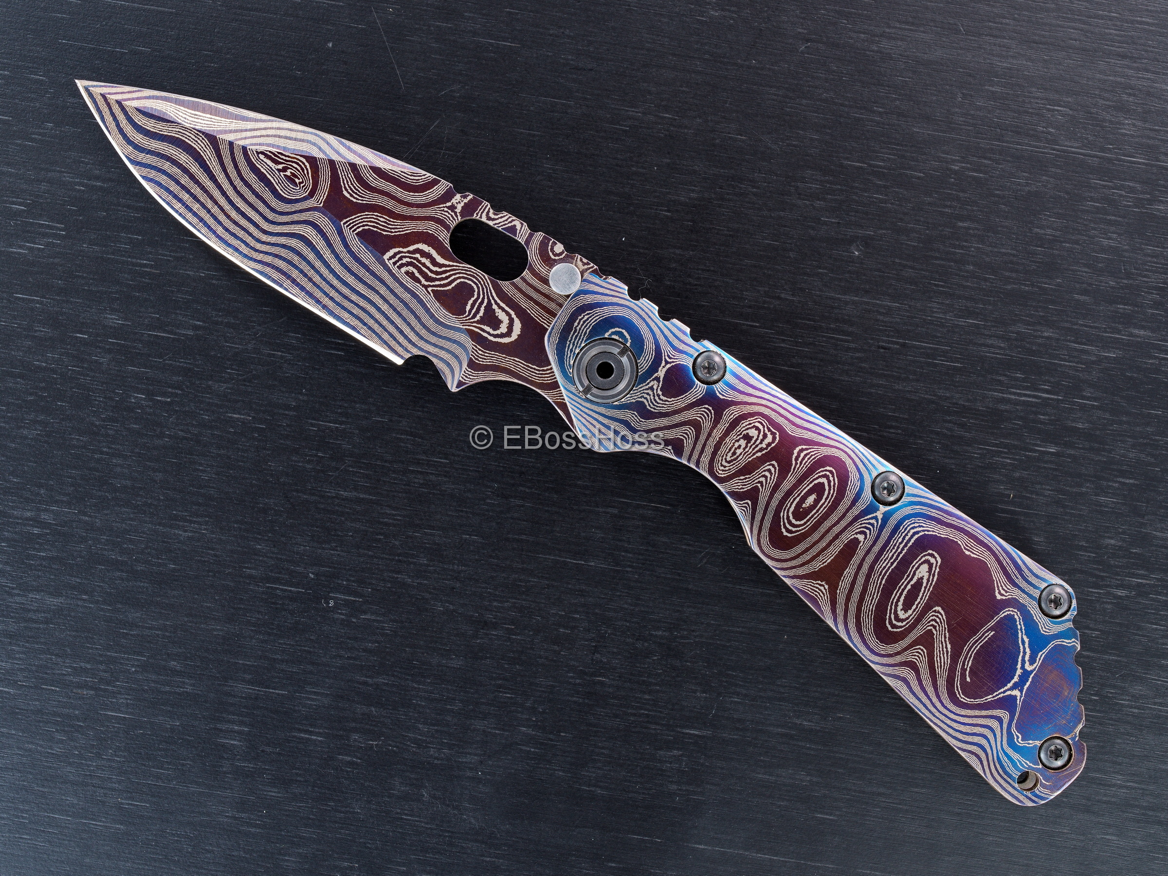Mick Strider Custom (MSC) Cobalt-Damascus SMF