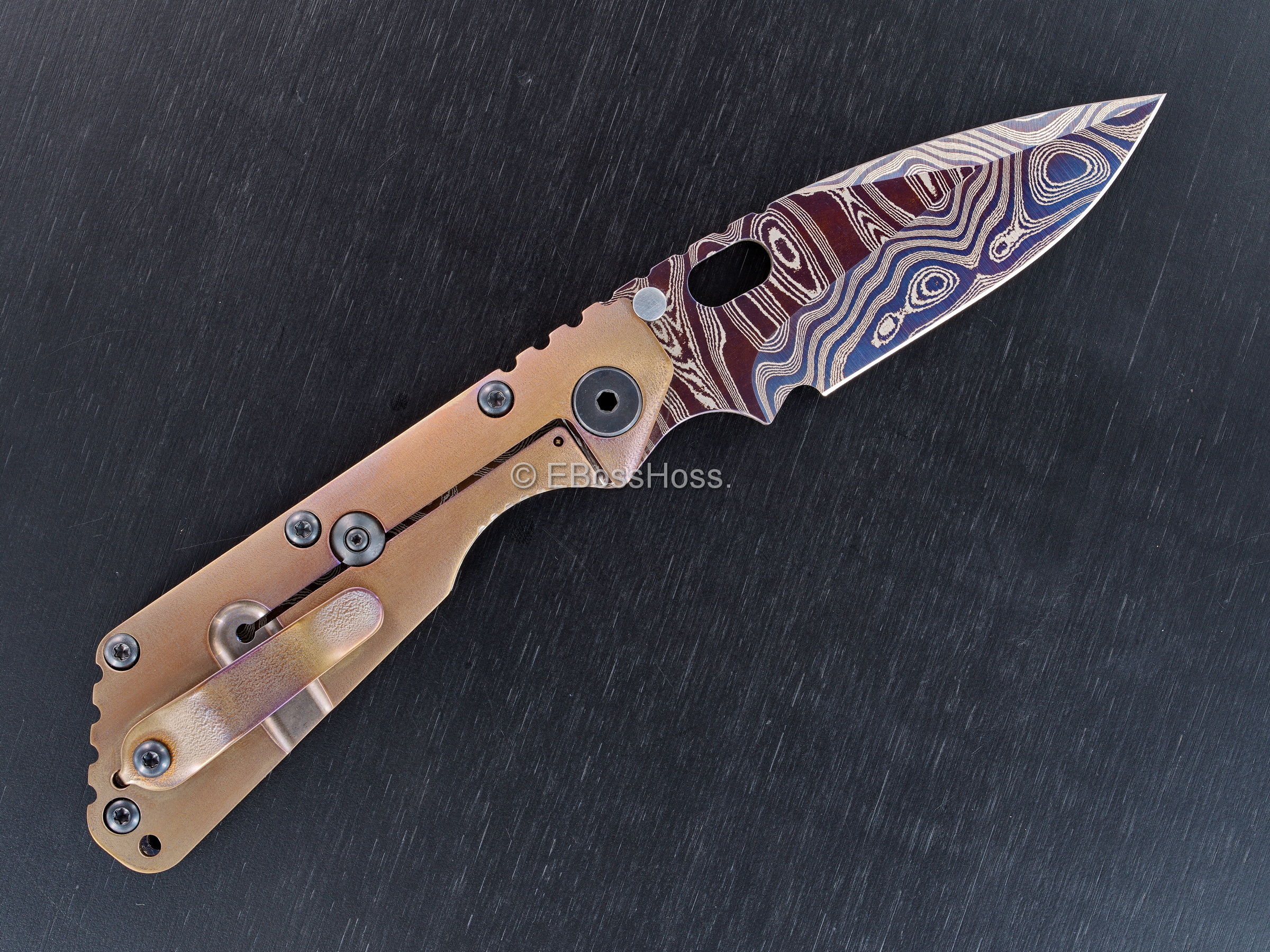 Mick Strider Custom (MSC) Cobalt-Damascus SMF