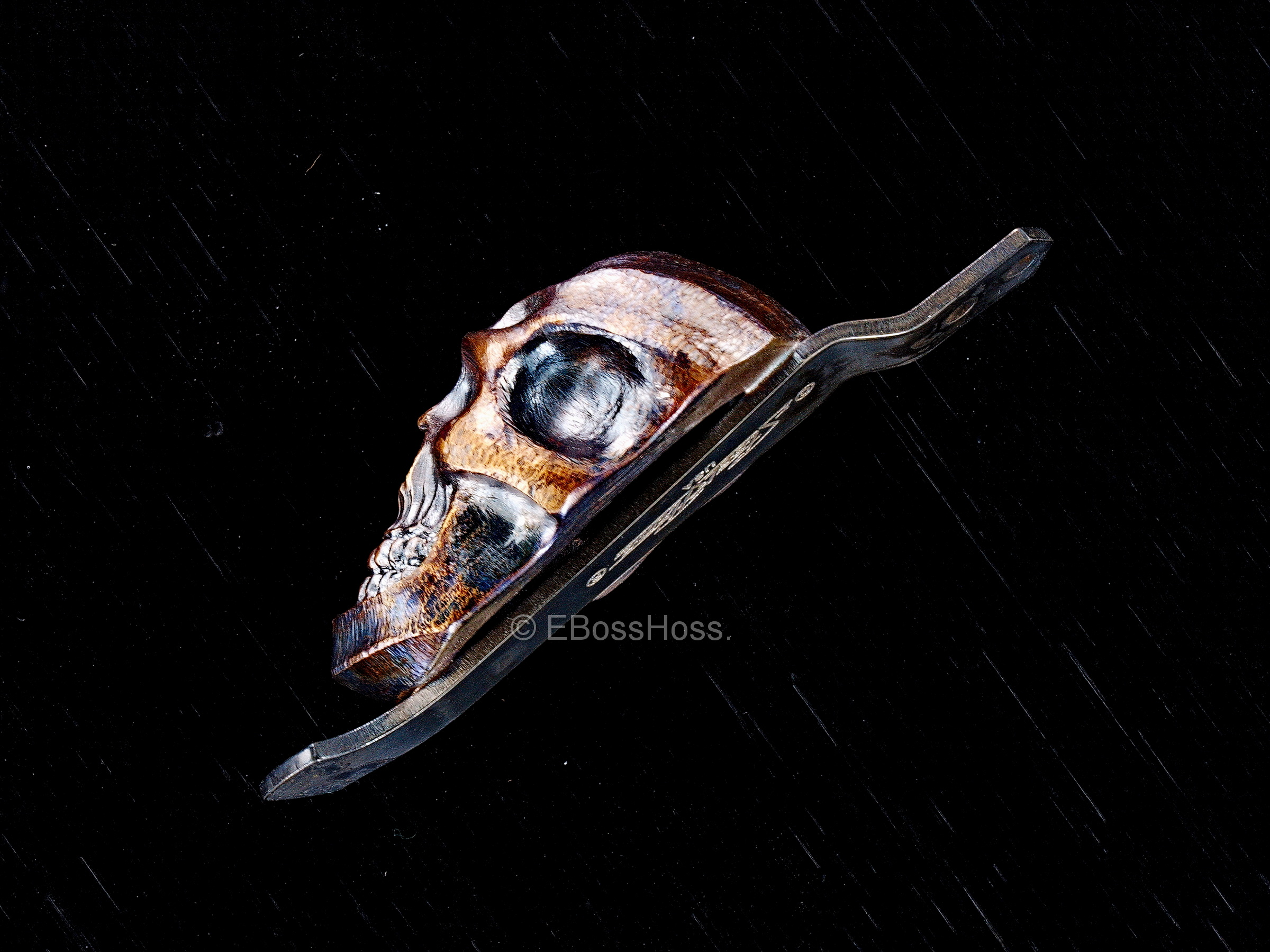 Steel Flame Large Bronze Darkness Skull Pen and Knife Replacement Pocket Clip