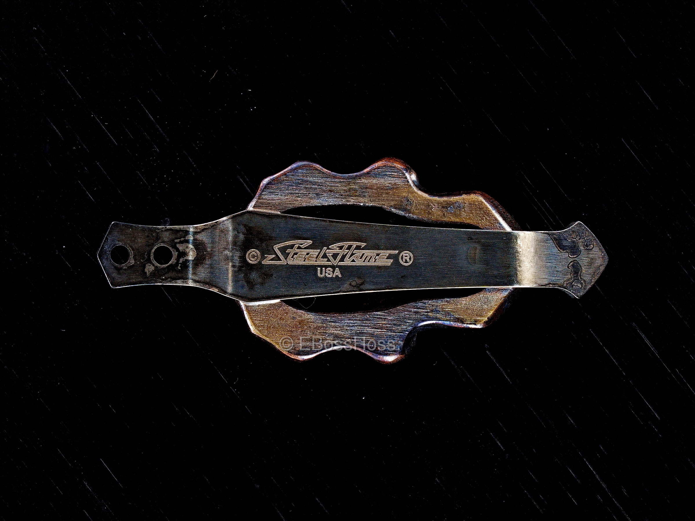 Steel Flame Large Bronze Darkness Skull Pen and Knife Replacement Pocket Clip