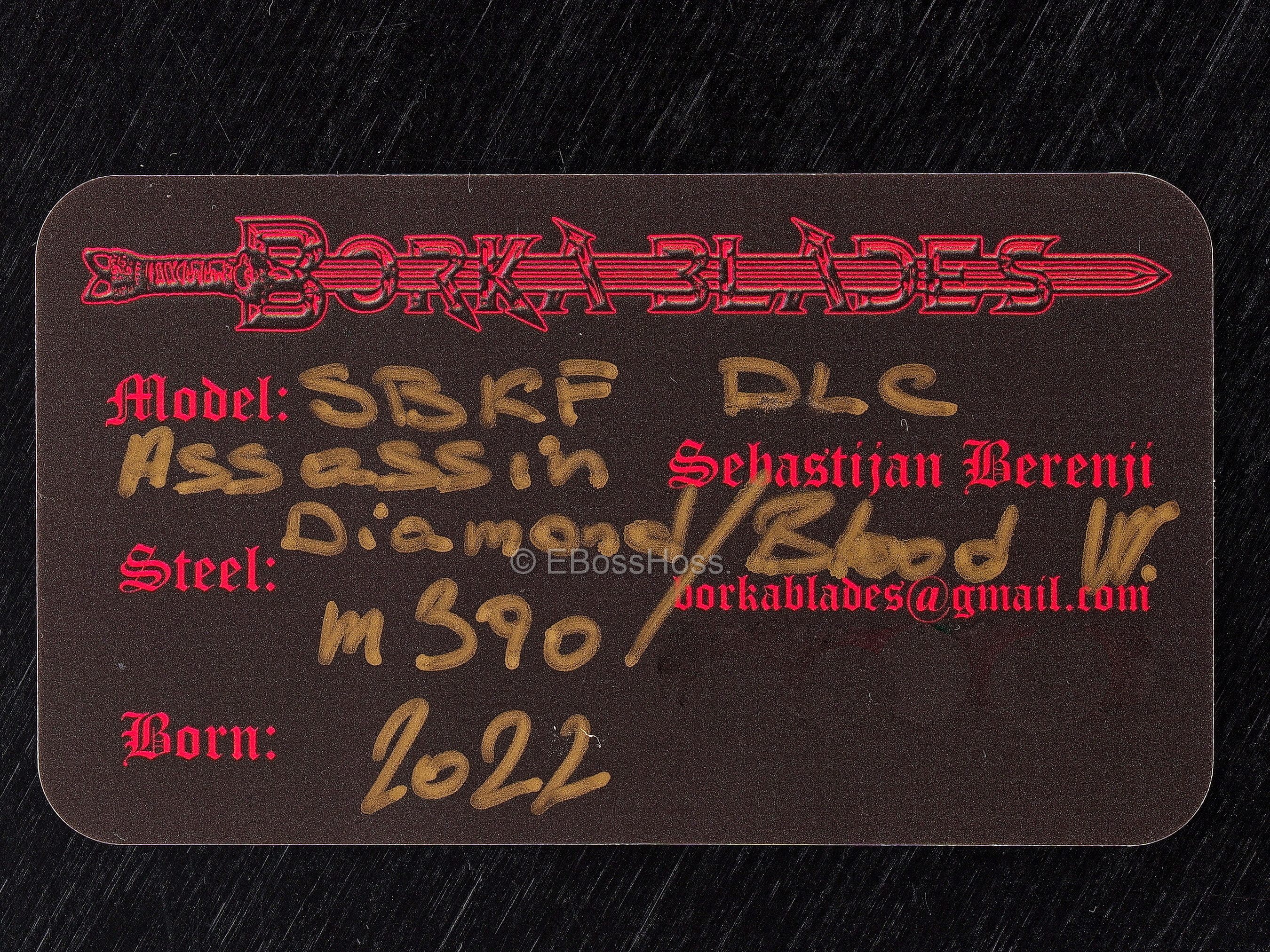 Borka - Marfione Custom SBKF Assassin Collaboration