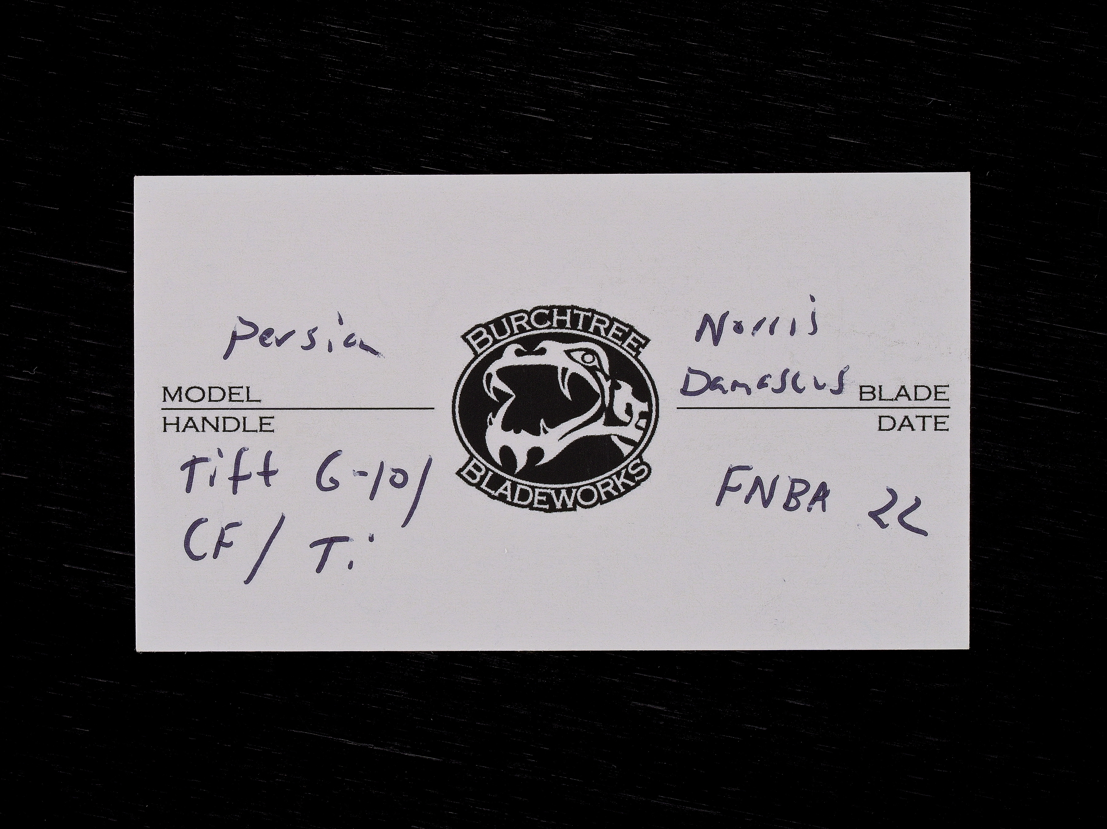 Michael Burch (Burchtree Bladeworks) Custom Deluxe Tiffany Persian Framelock