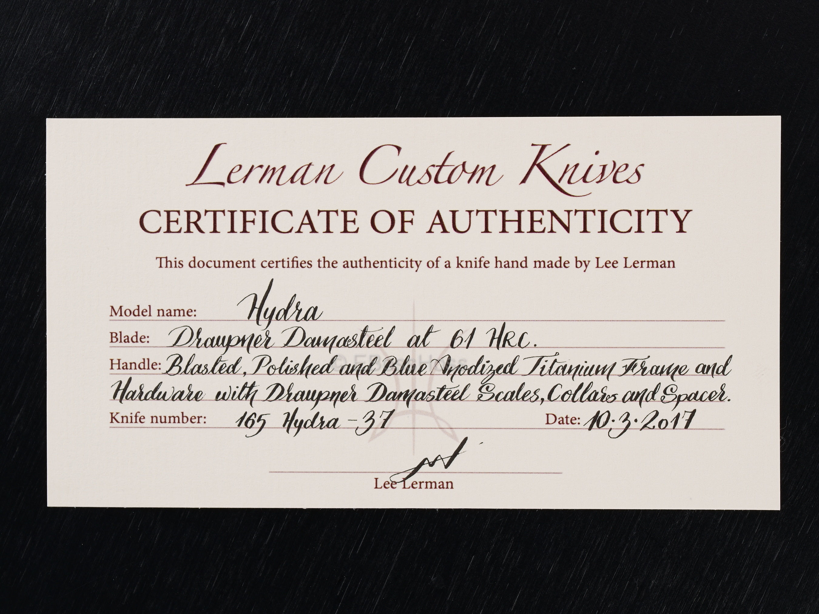 Lee Lerman Custom Deluxe Hydra Bolsterlock Flipper