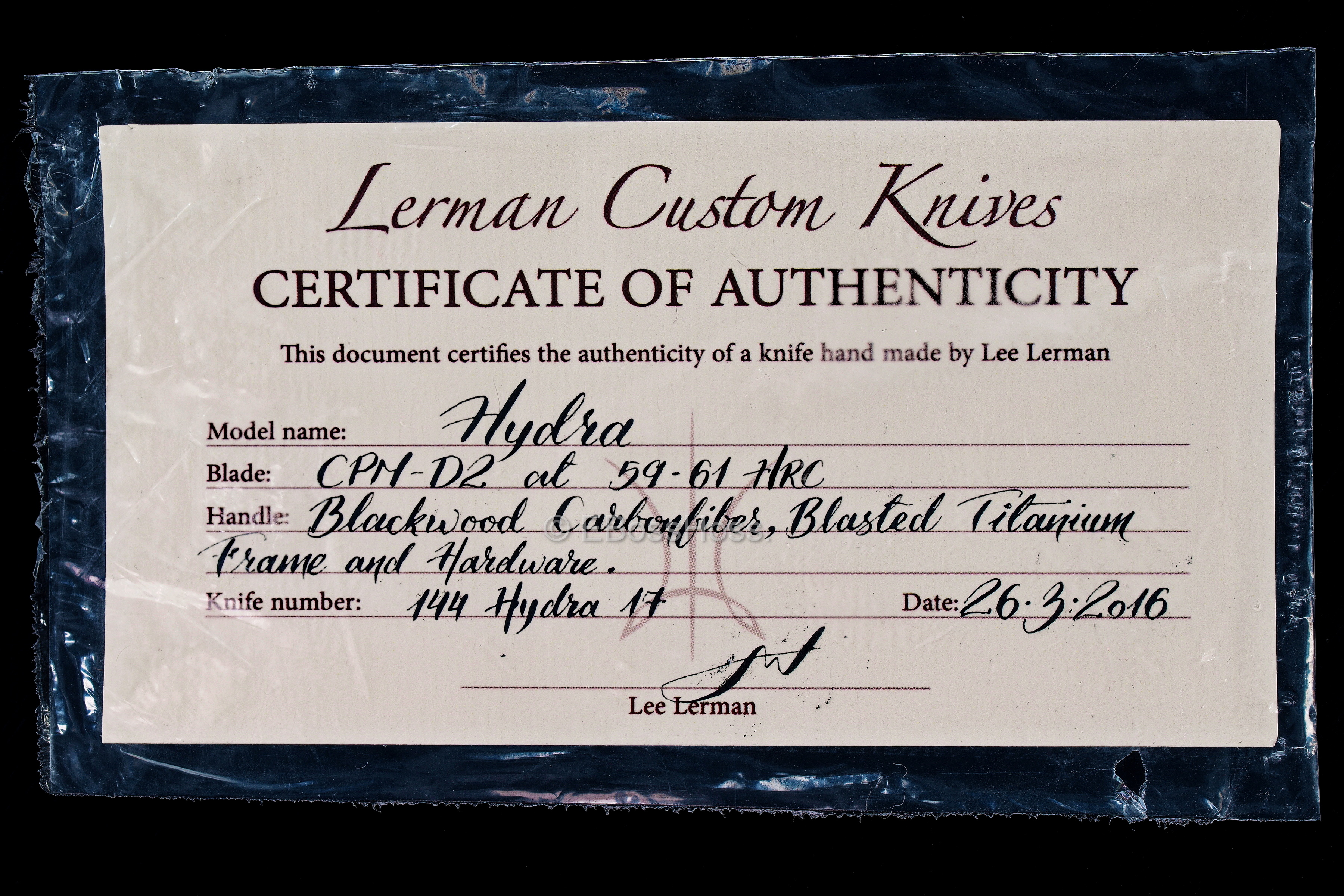 Lee Lerman Custom Deluxe Hydra Bolsterlock Flipper