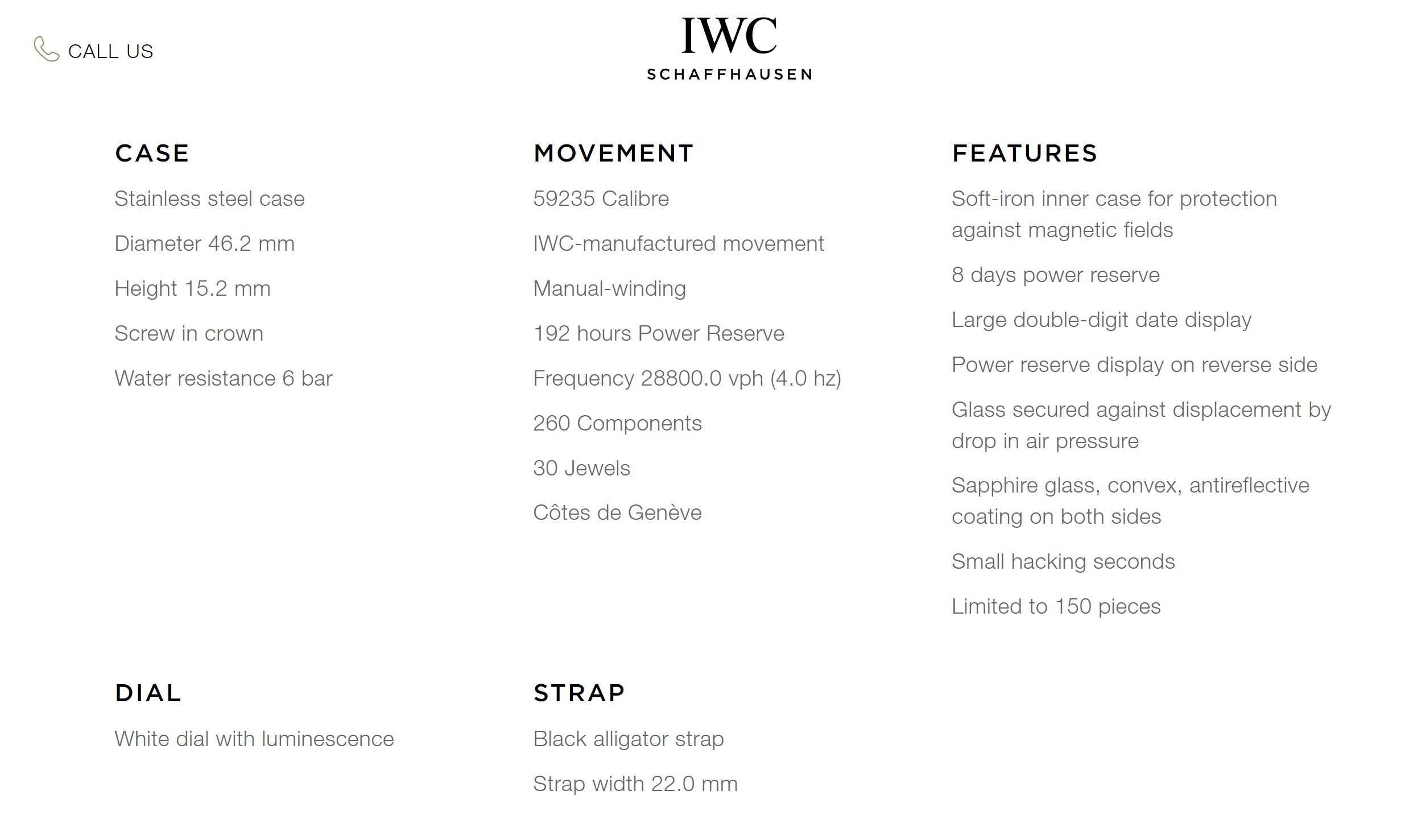 IWC Big Pilot's Big Date ''150 Years'' Ltd Ed - Model No IW510504