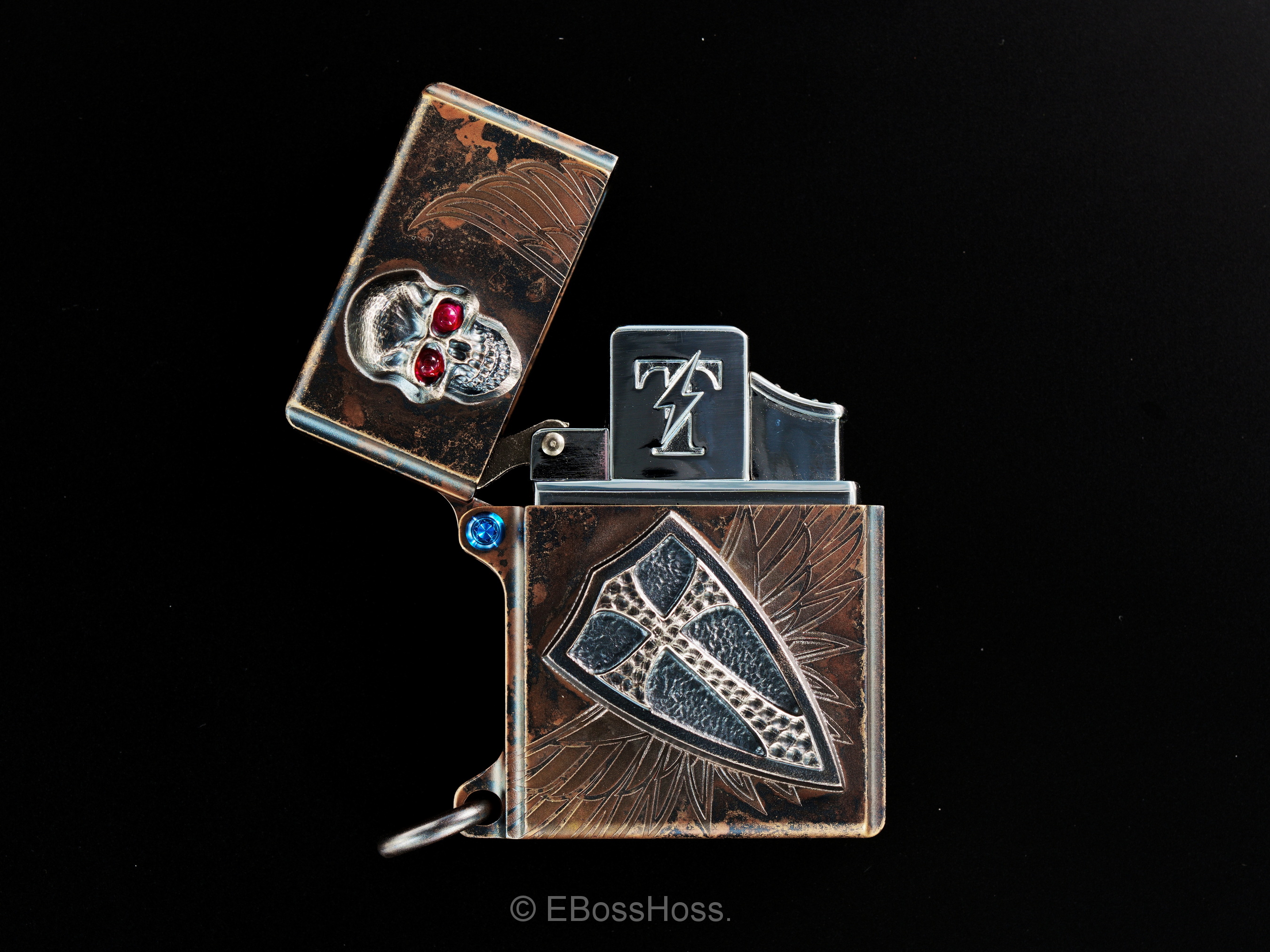 Steel Flame 3D Vigilant Darkness - Crusader-Cross Lighter