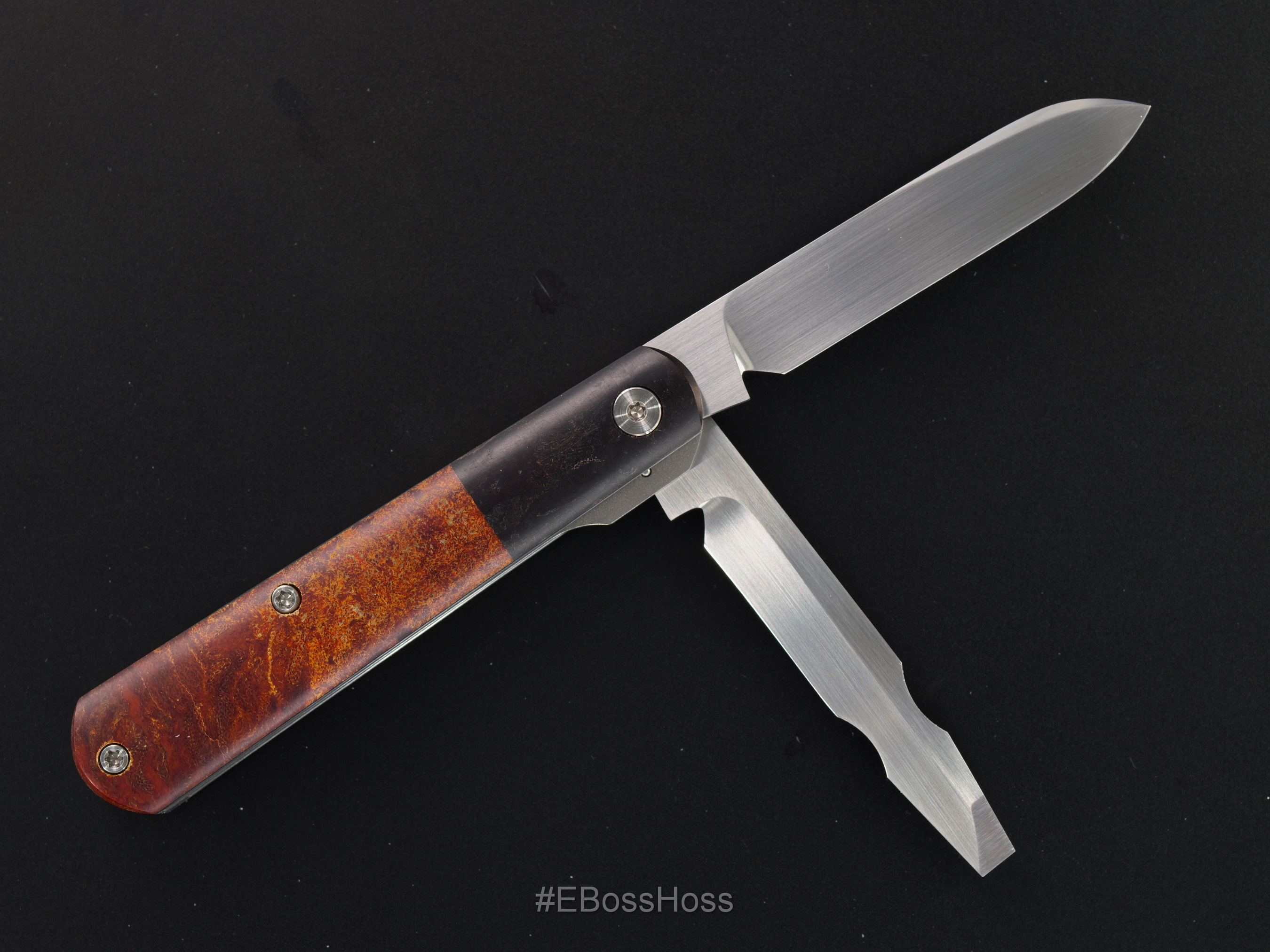 Jared Oeser Custom Electrikian 2-Blade Linerlock Slipjoint