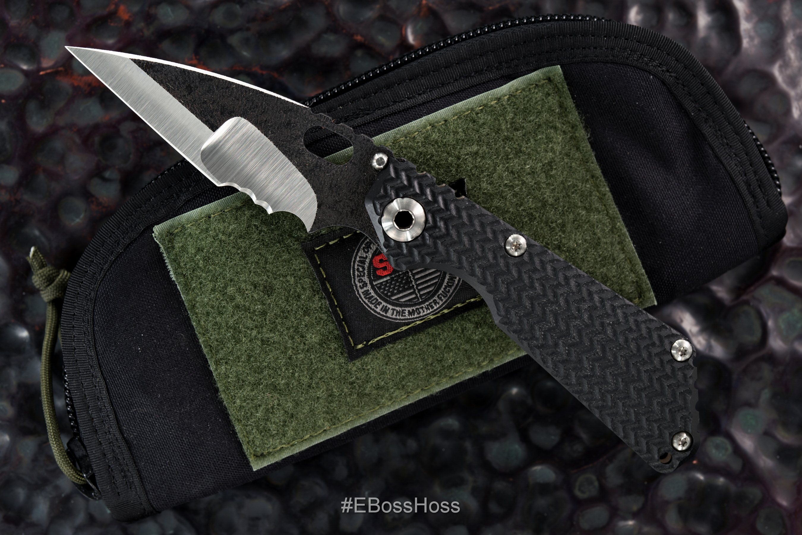 Mick Stider Custom Tire-Tread Nightmare Wharncliffe SnG with Triscula Grind