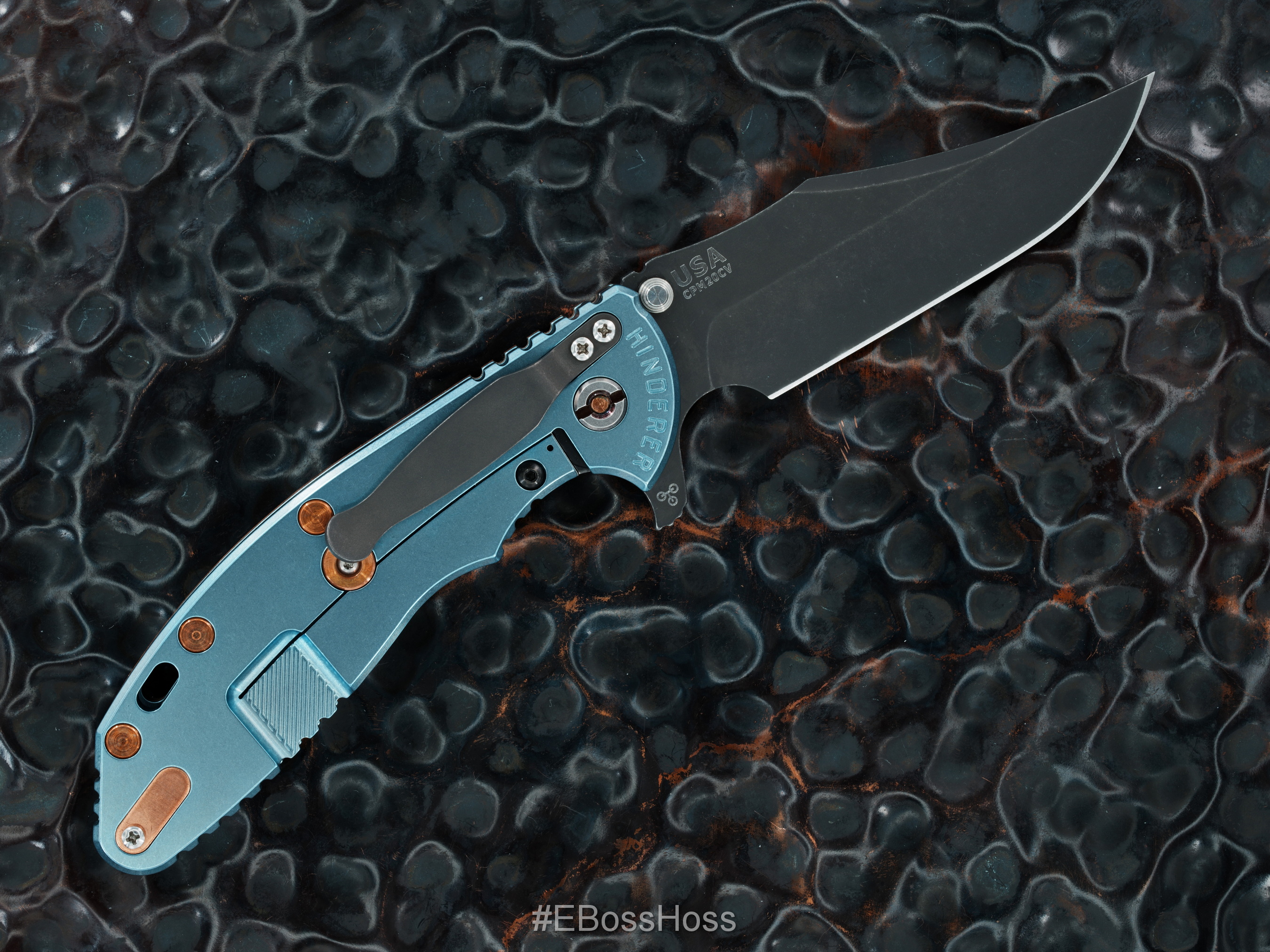 Hinderer Knives Deluxe XM-24 Black Bowie Flipper