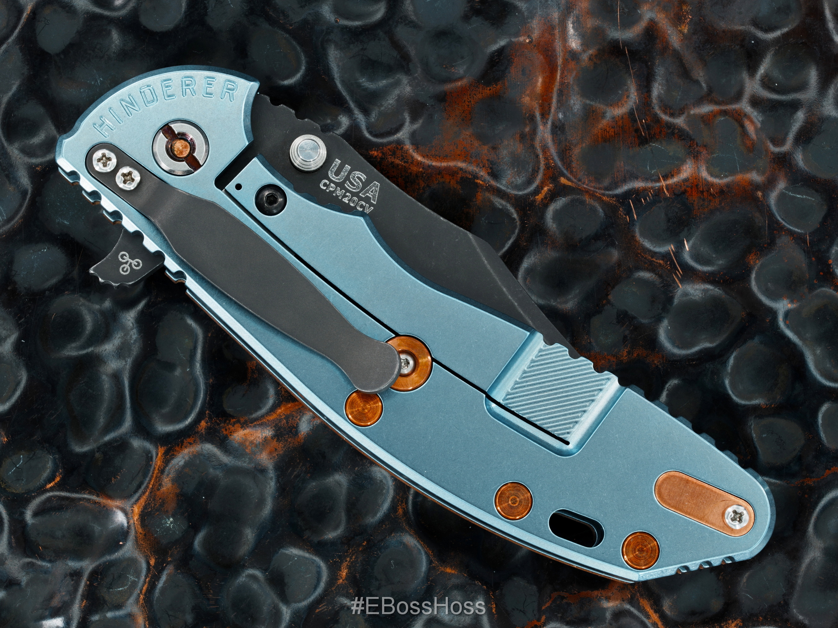 Hinderer Knives Deluxe XM-24 Black Bowie Flipper