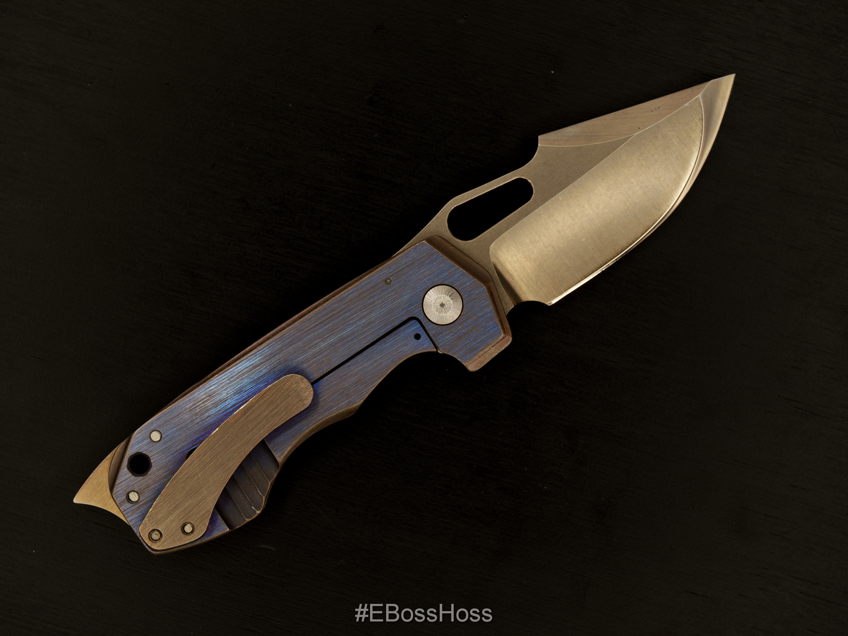 JB Stout Custom Blood and Thunder Framelock Flicker