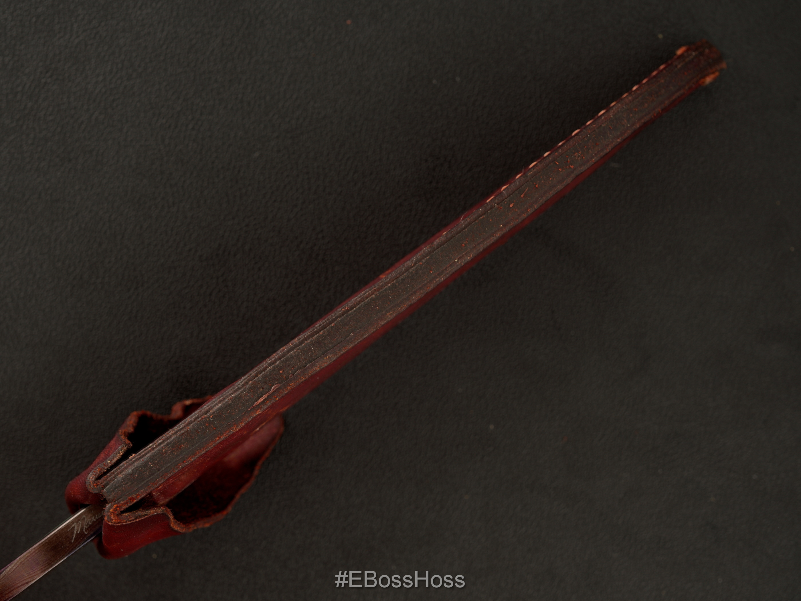 Marisa Strider Custom Cobalt Damascus KVA XL w/MSC Sheath