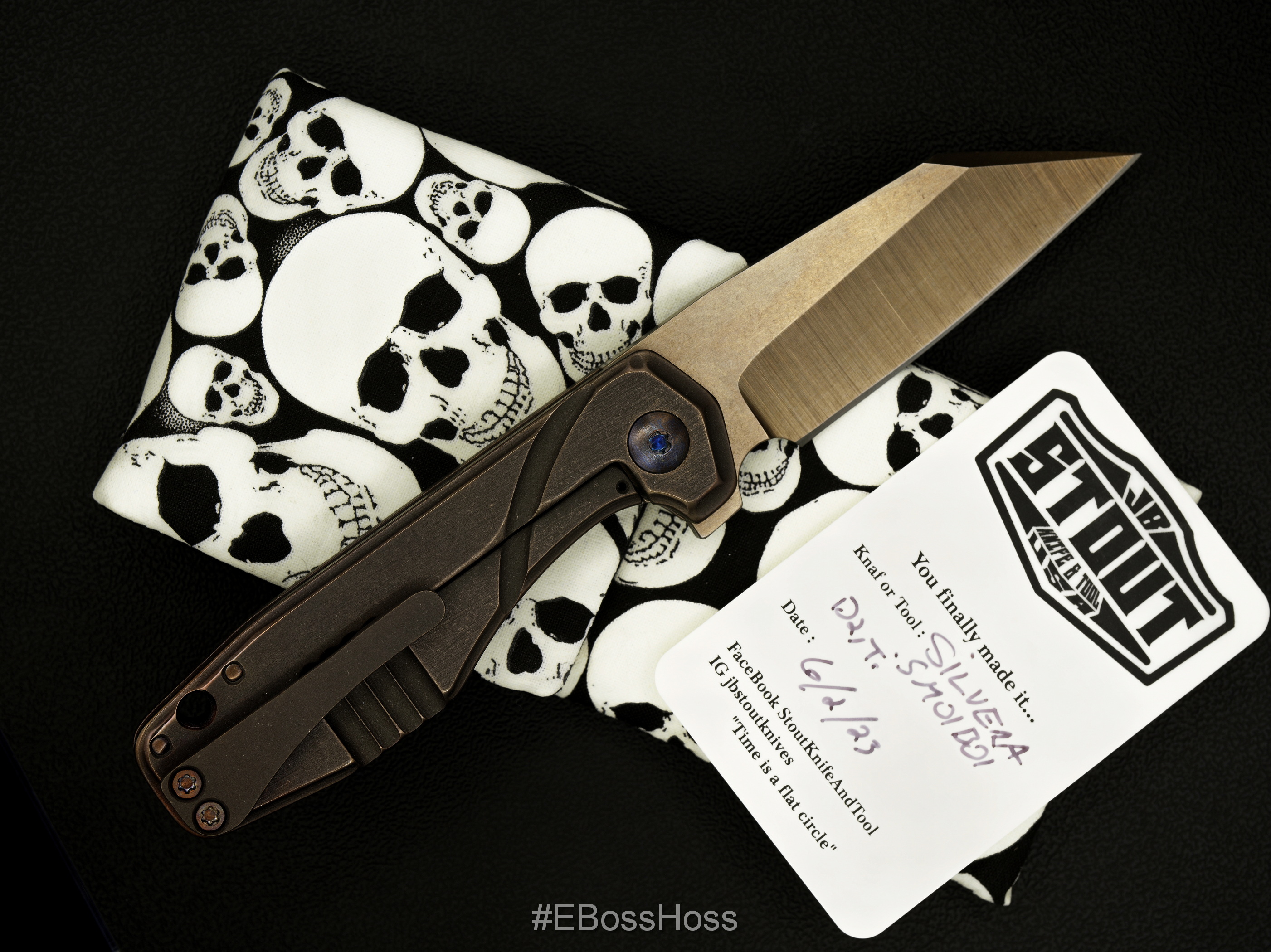 JB Stout Custom Silvera Smolboi Framelock Flipper