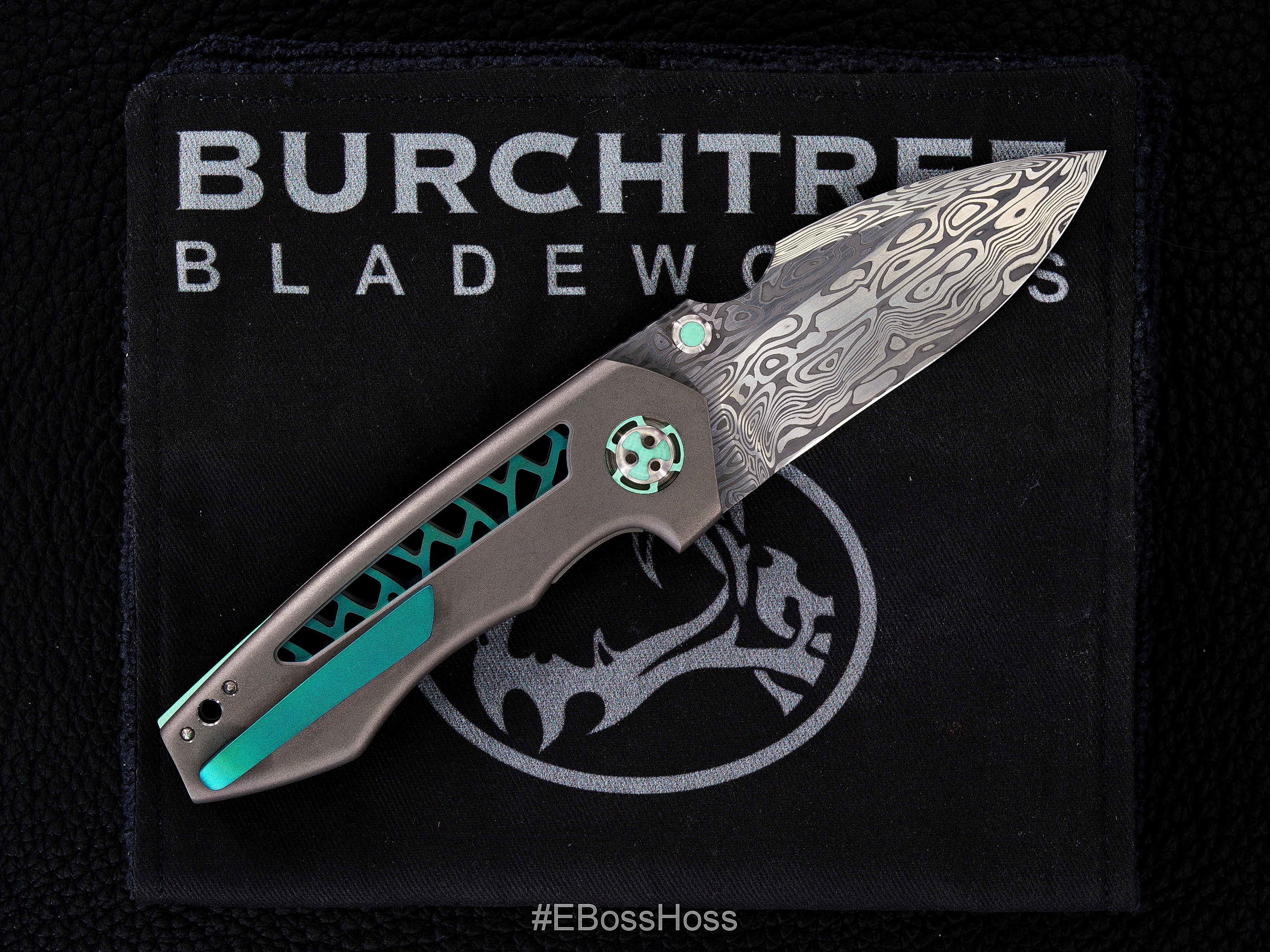 Michael Burch (Burchtree Bladeworks) Custom Vented Dromos Inset-Lock Flipper