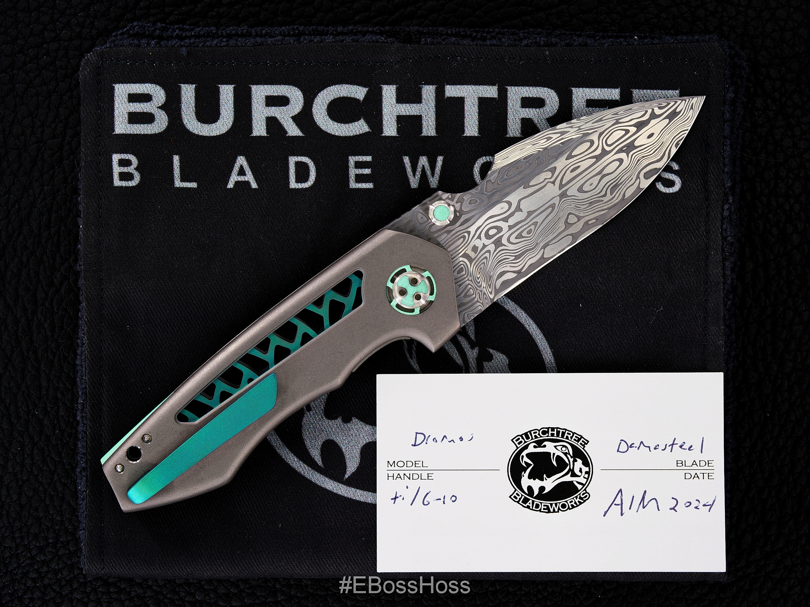 Michael Burch (Burchtree Bladeworks) Custom Vented Dromos Inset-Lock Flipper