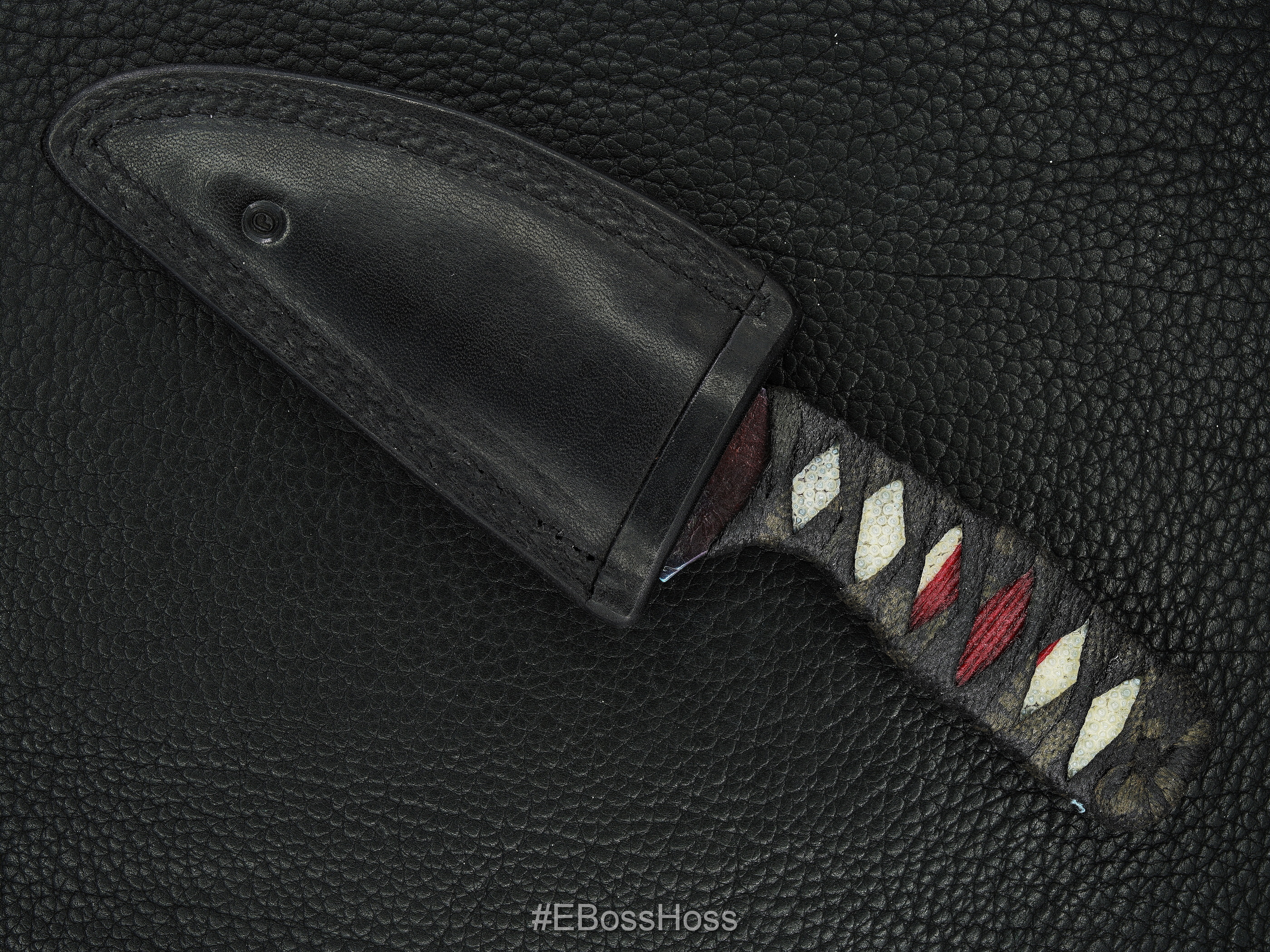 Mick Strider Custom Cobalt-Damascus Fixed Blade Collaboration