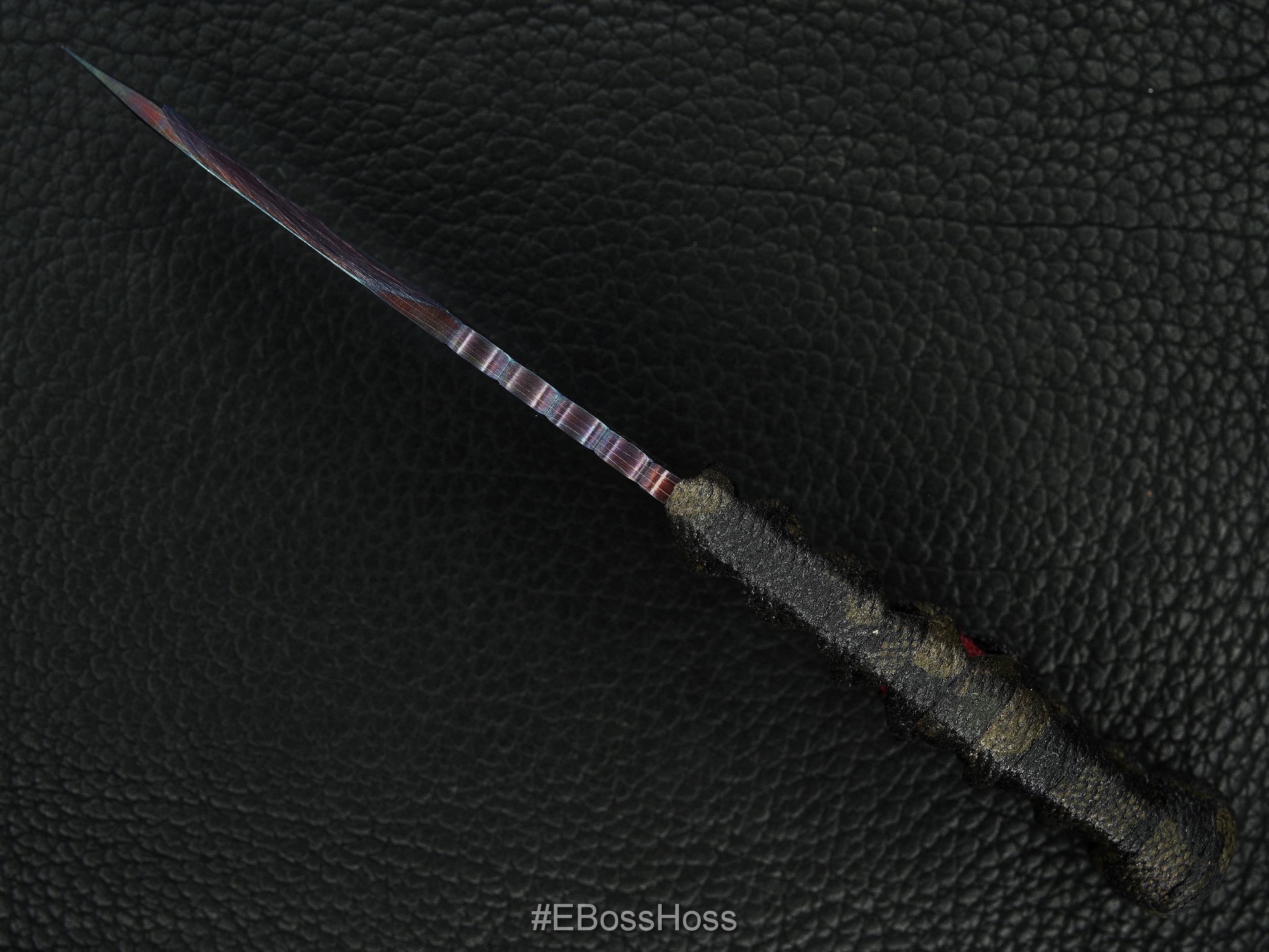 Mick Strider Custom Cobalt-Damascus Fixed Blade Collaboration