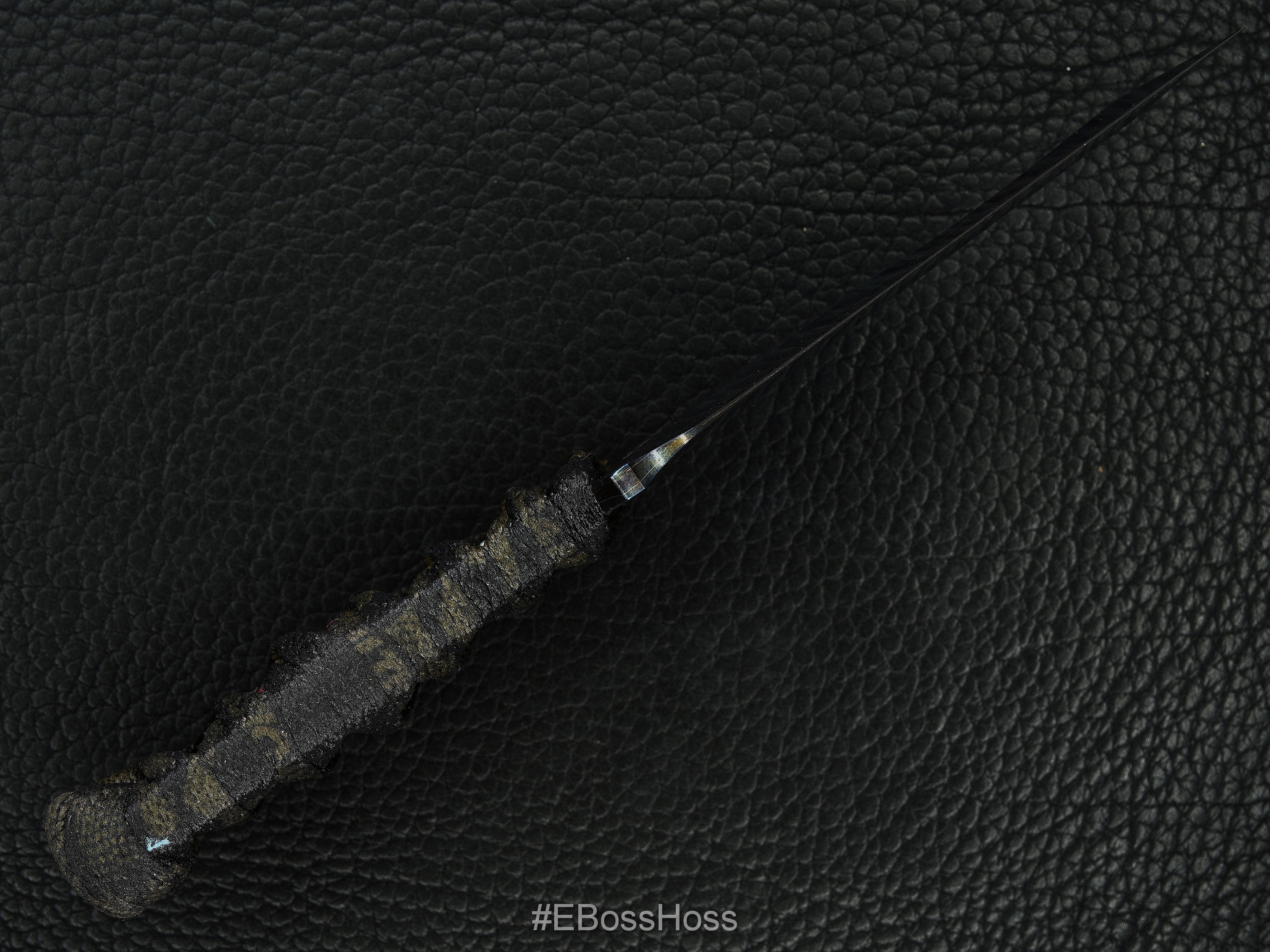 Mick Strider Custom Cobalt-Damascus Fixed Blade Collaboration